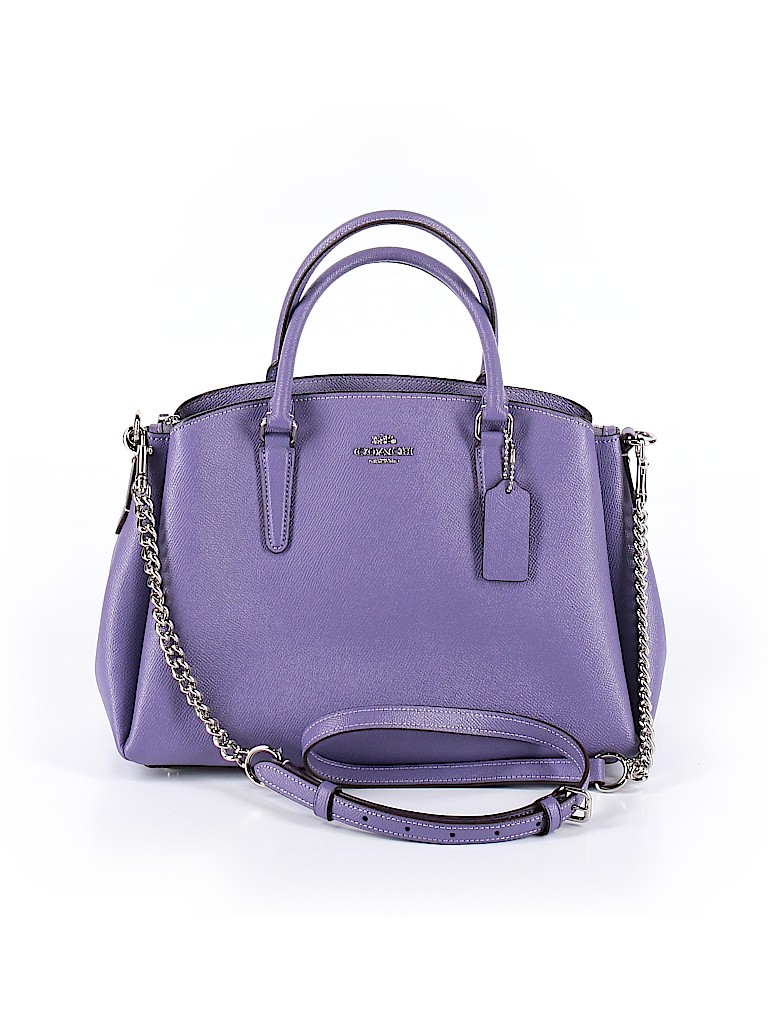 purple coach satchel