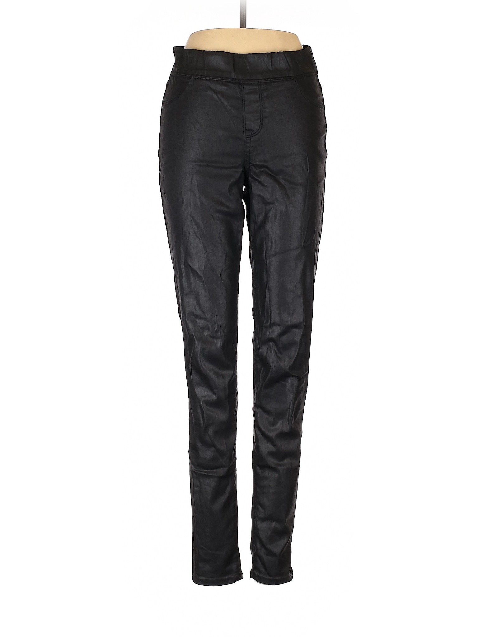 Old Navy Women Black Faux Leather Pants 2 | eBay