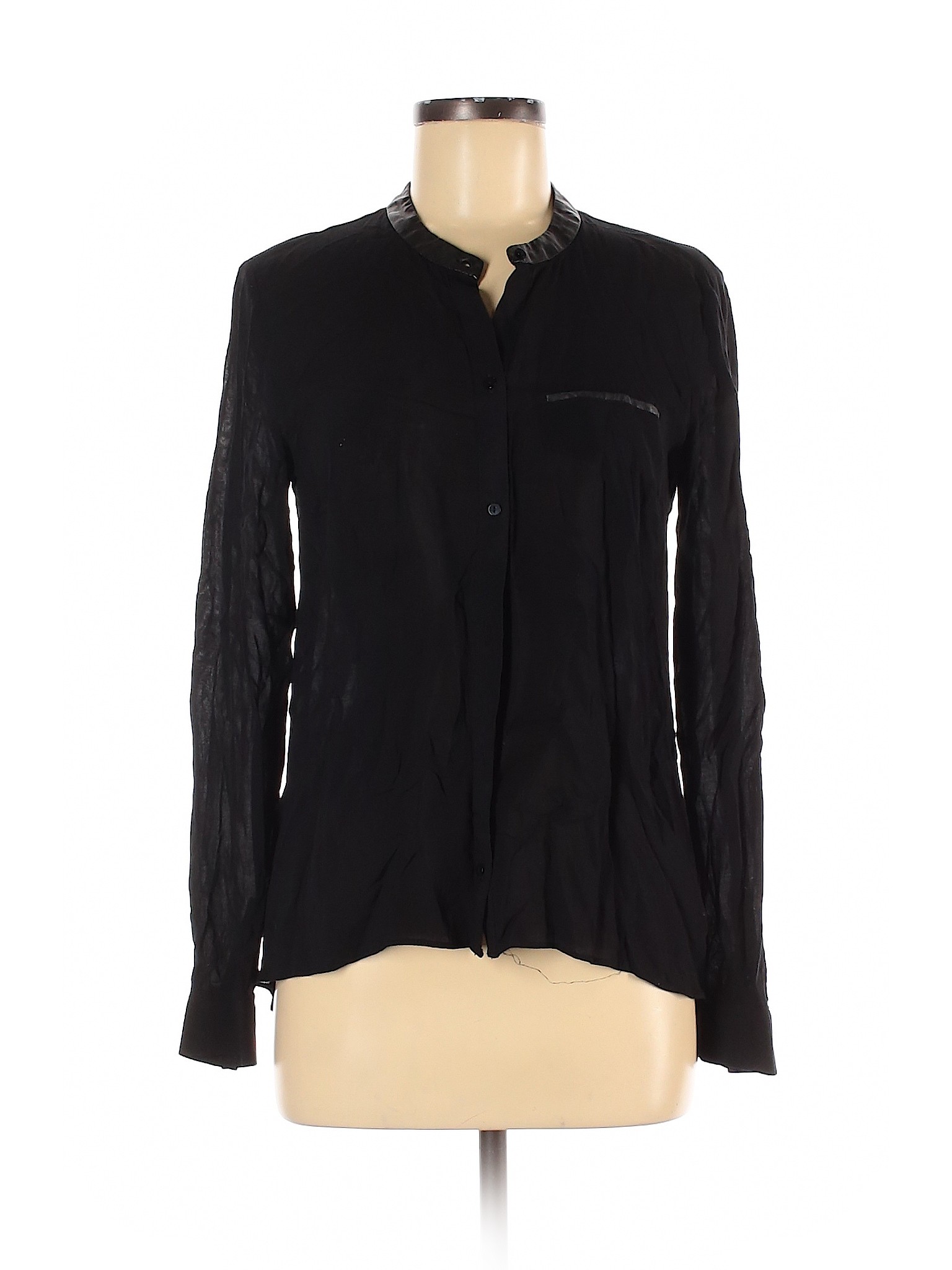 Philosophy Republic Clothing Women Black Long Sleeve Blouse S | eBay