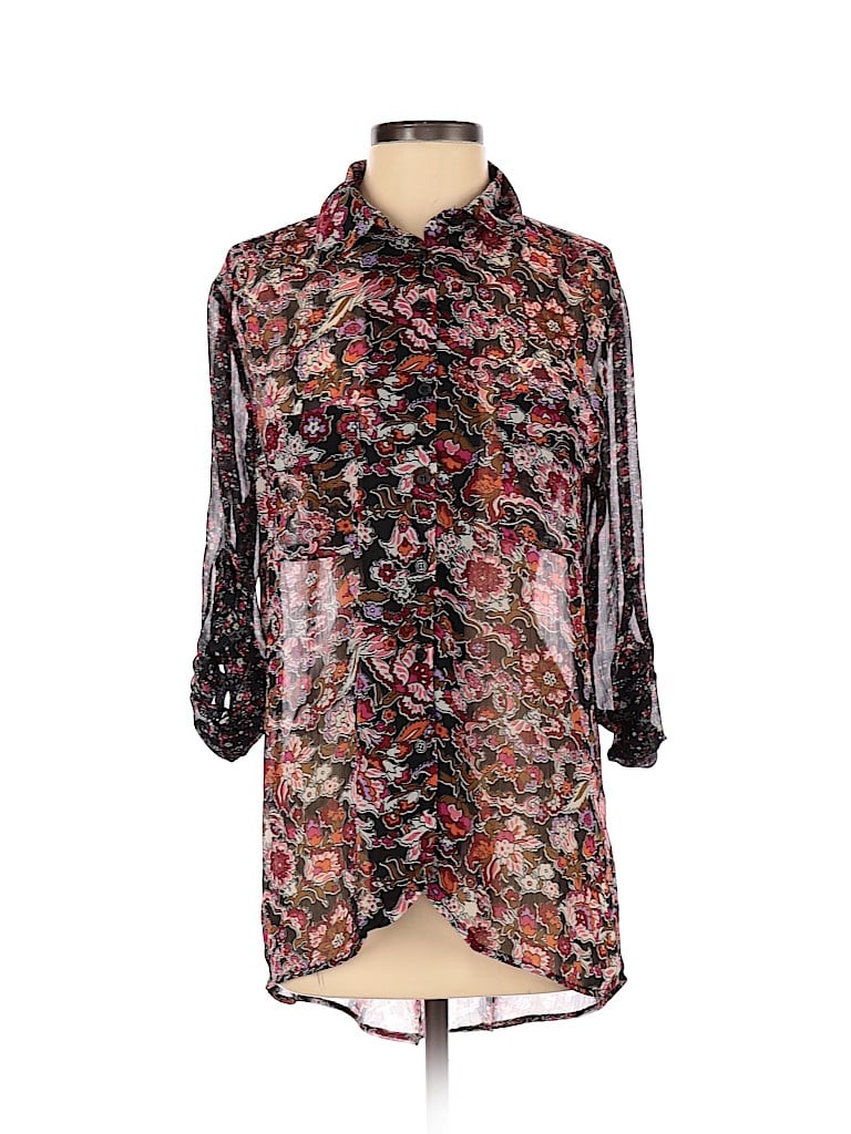 Band of Gypsies 100% Polyester Pink Long Sleeve Blouse Size S - 20% off ...