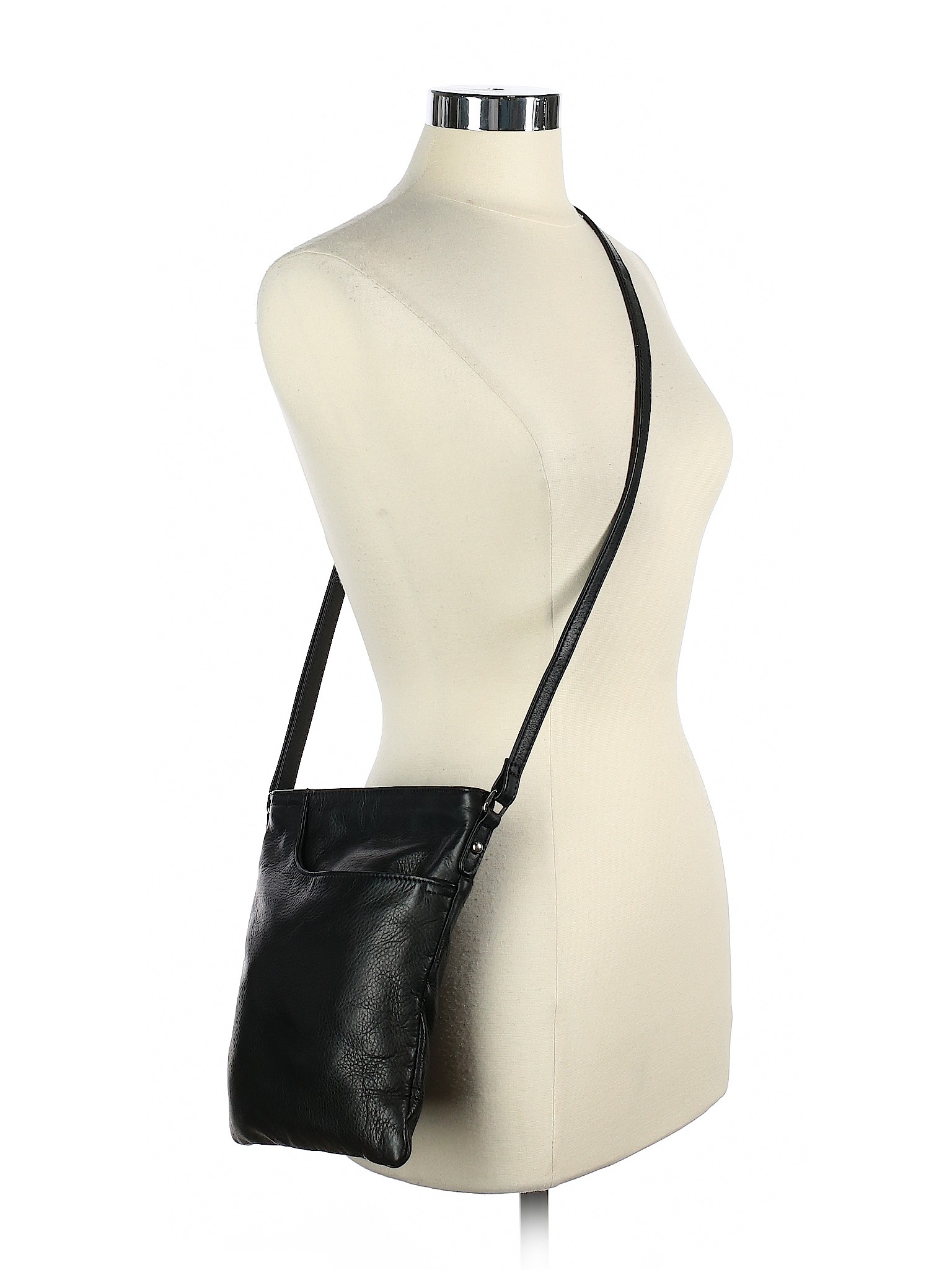 Margot Women Black Leather Crossbody Bag One Size | eBay