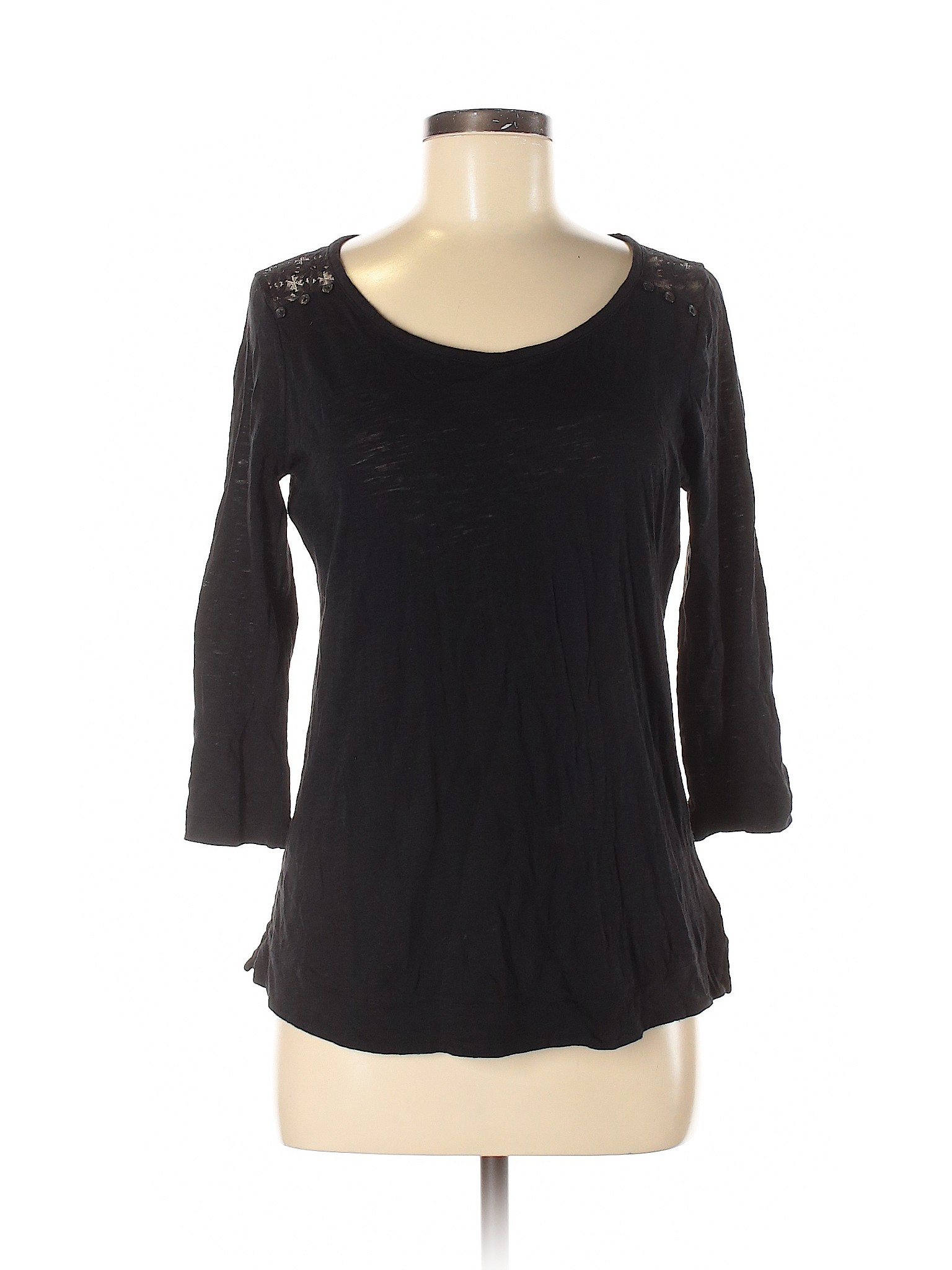 Express Women Black 3/4 Sleeve Top M | eBay