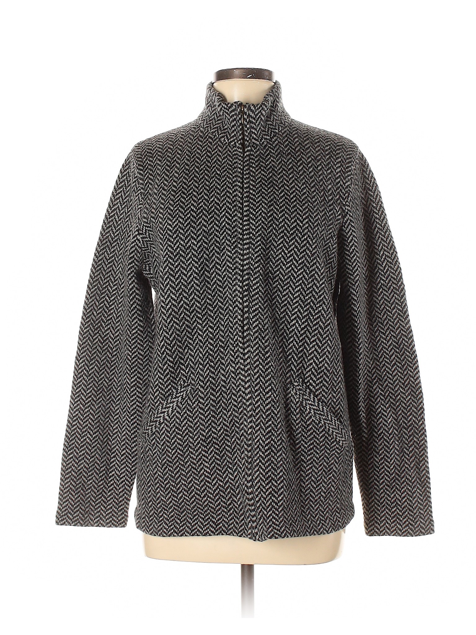 Lauren by Ralph Lauren Women Gray Wool Coat M | eBay