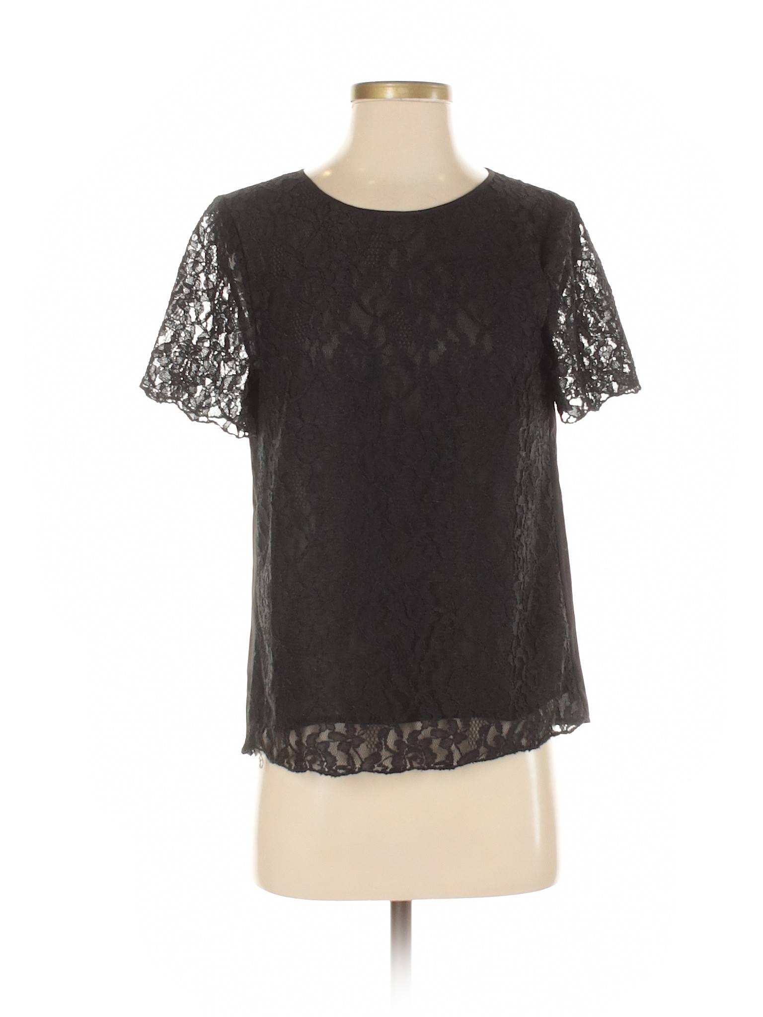 J.Crew Factory Store Women Black Short Sleeve Blouse 2 | eBay