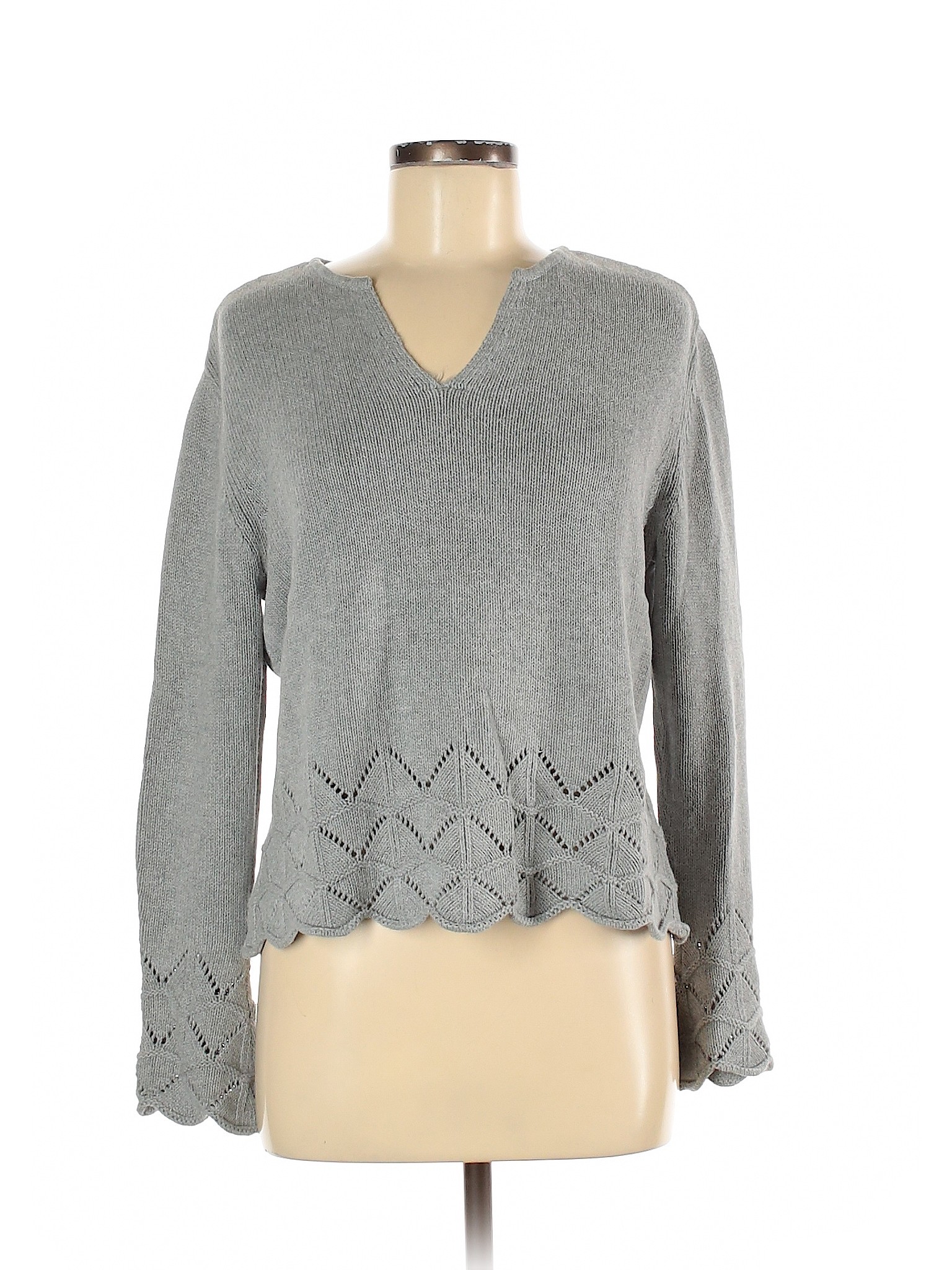 J.jill Women Gray Pullover Sweater M | eBay