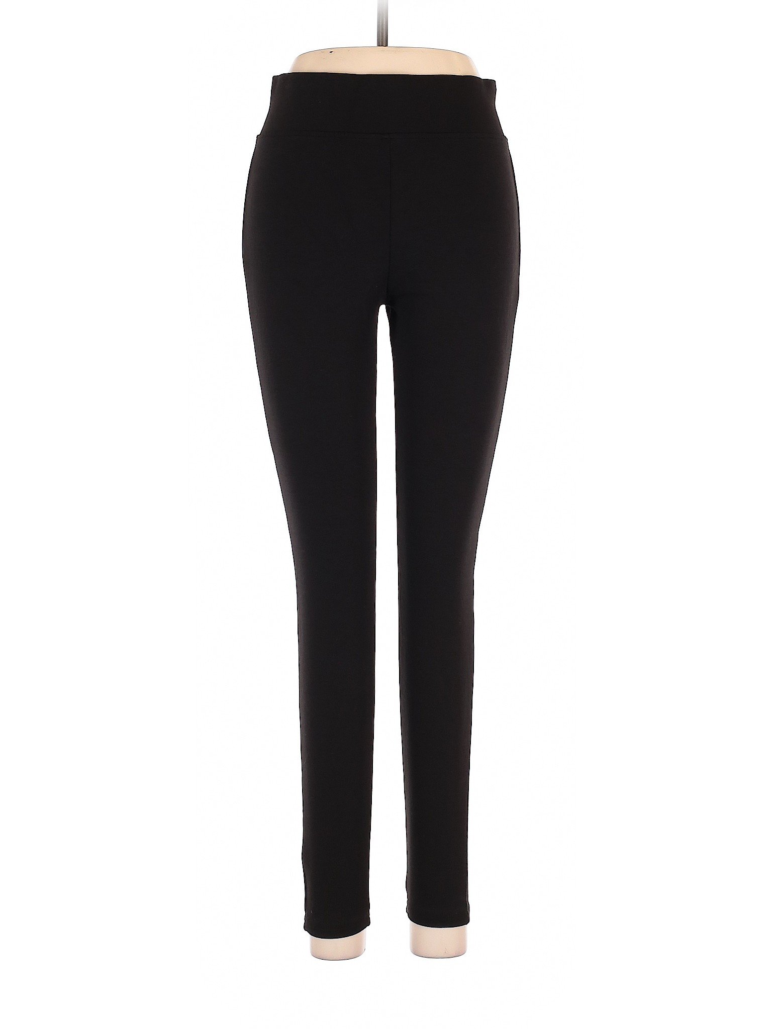 Women's High Waisted Drawstring Lounge Leggings with Pockets A New Day  Black