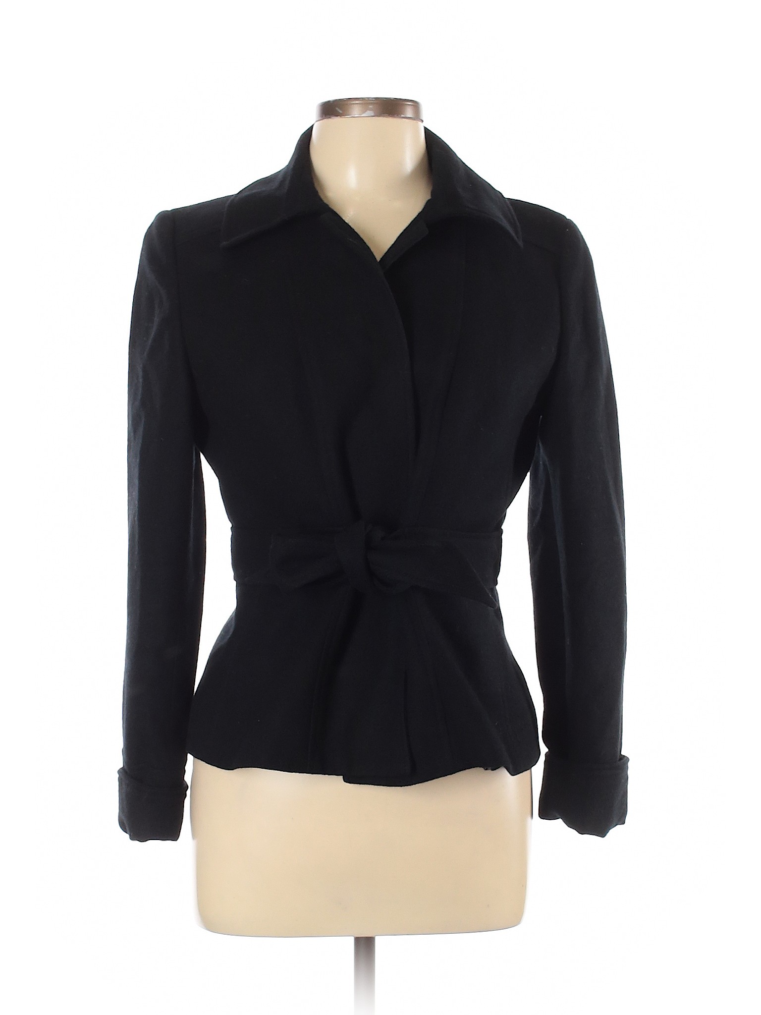 J.Crew Women Black Wool Coat 12 | eBay