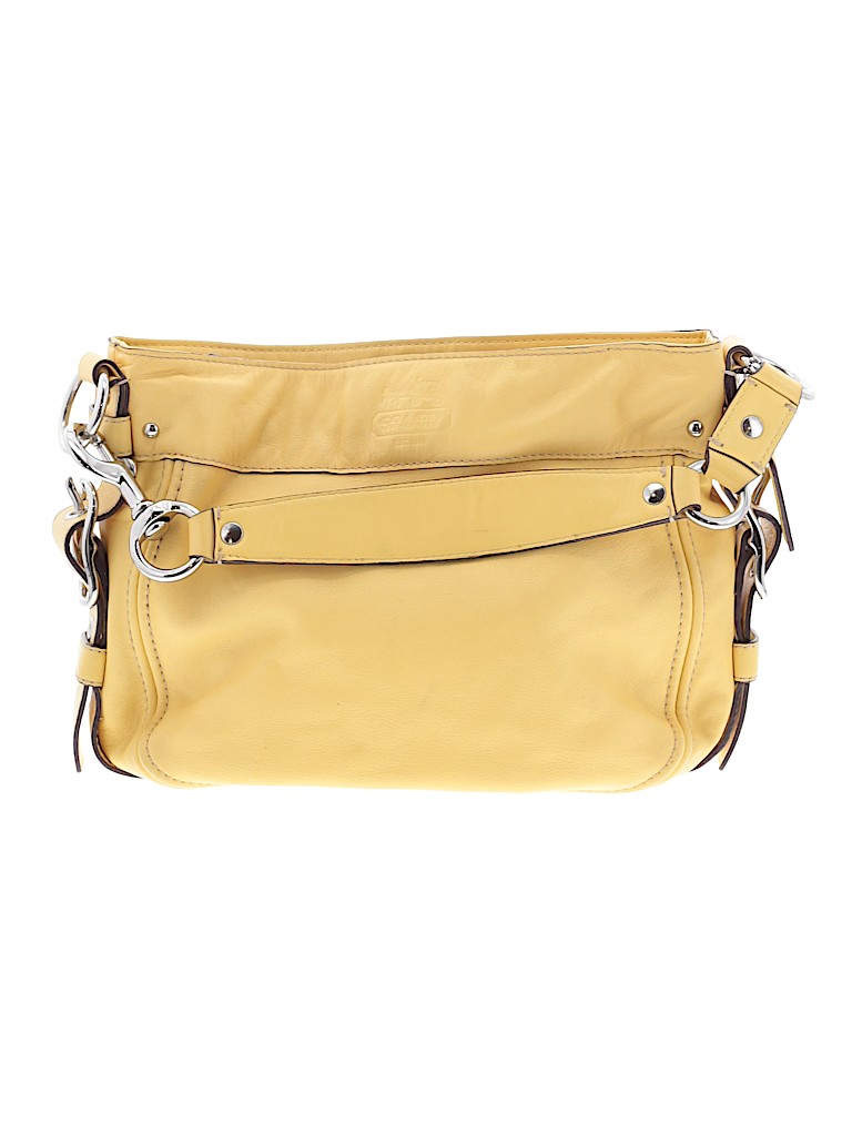 yellow coach shoulder bag