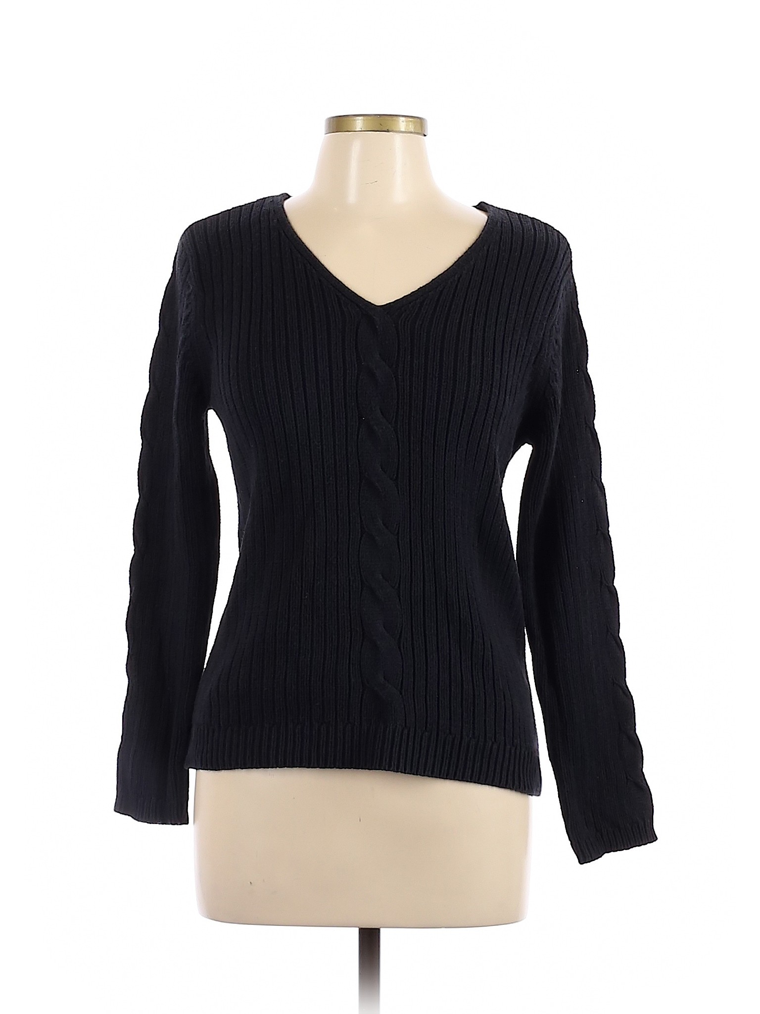 Lizwear by Liz Claiborne Women Black Pullover Sweater L | eBay