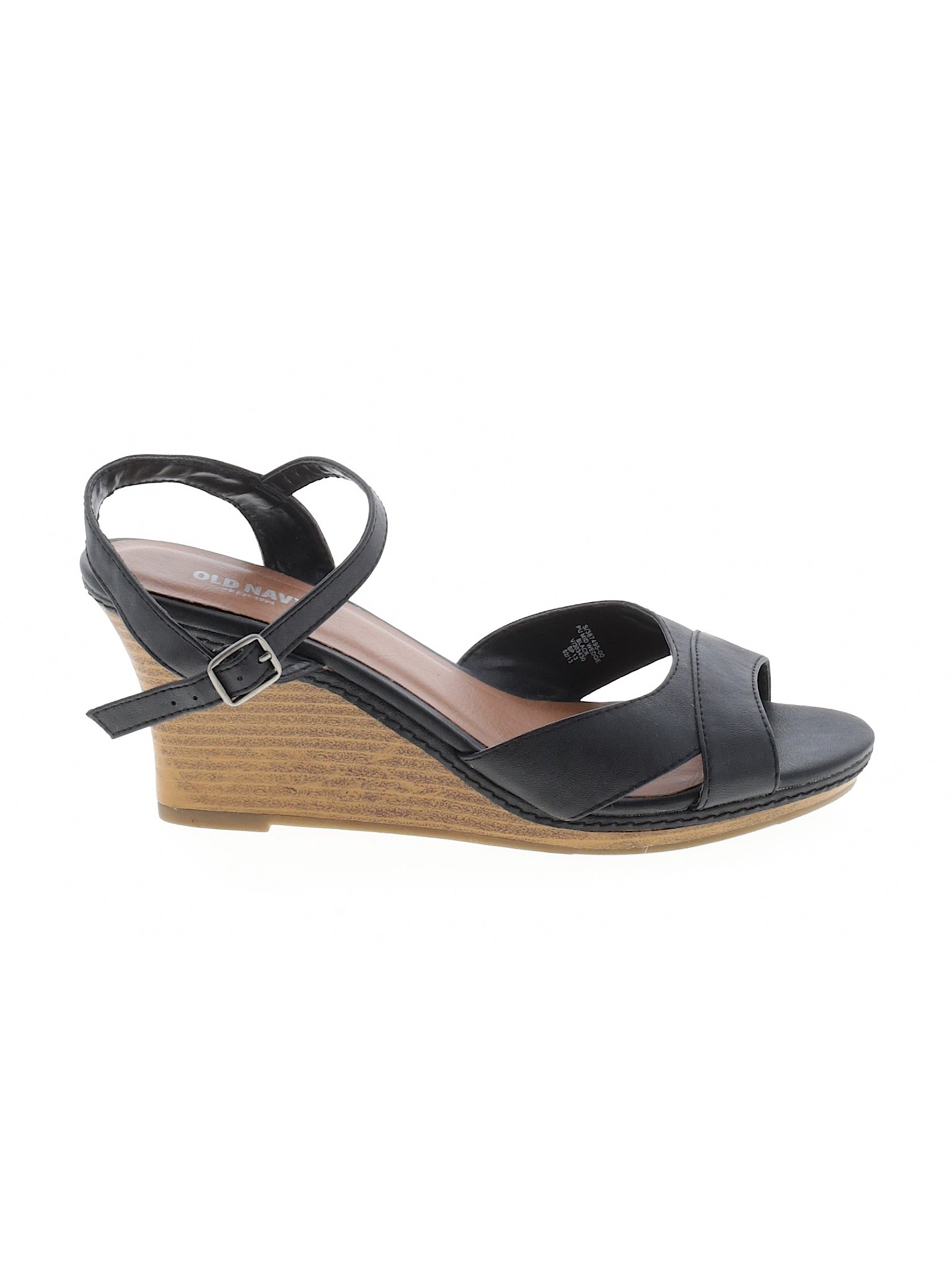 old navy black wedges