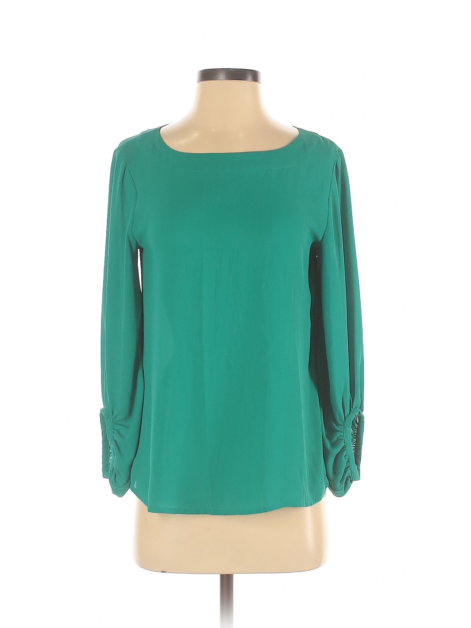 Ann Taylor LOFT Women Green Long Sleeve Blouse XS | eBay