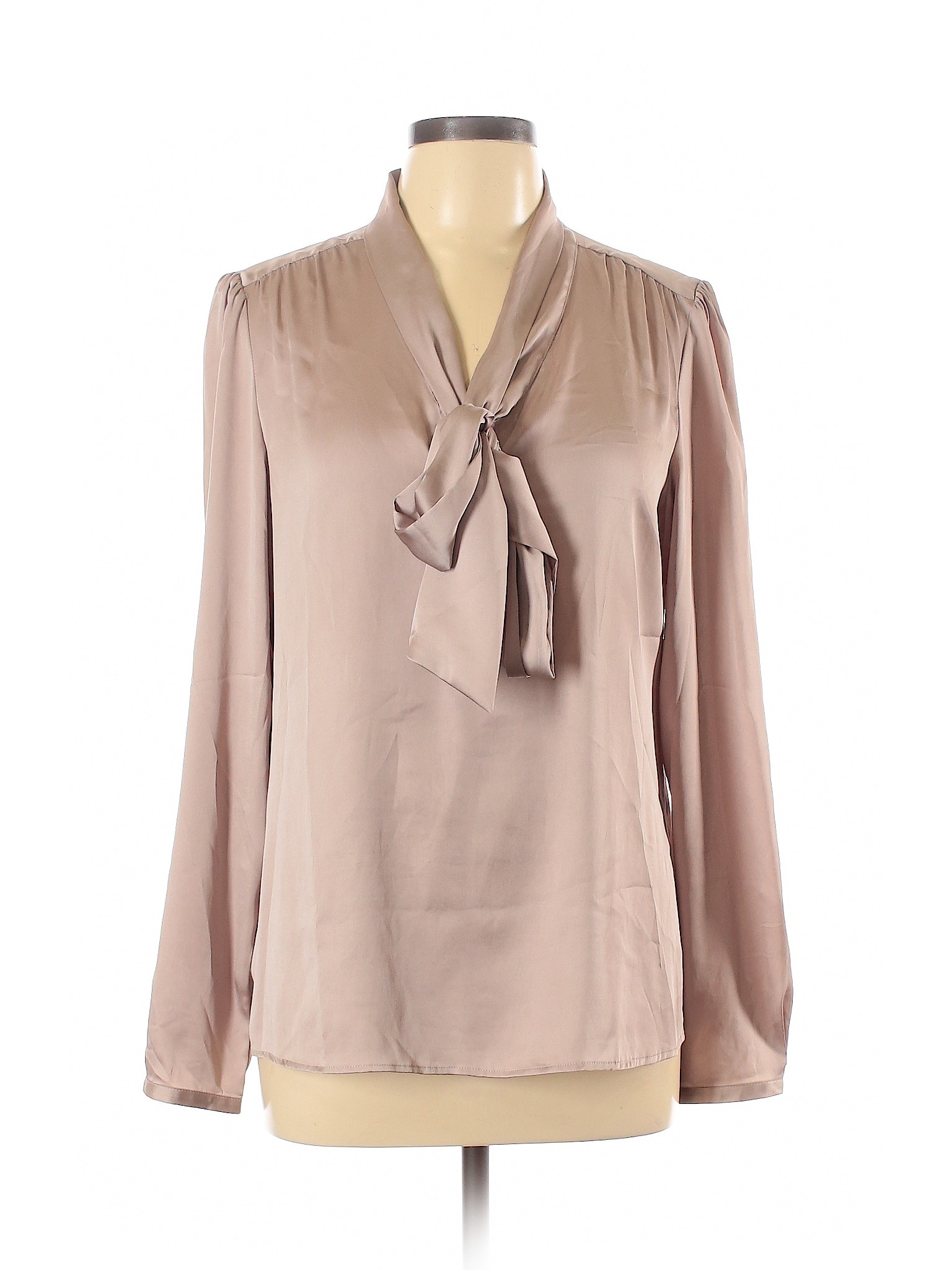 Ann Taylor LOFT Women Brown Long Sleeve Blouse L | eBay