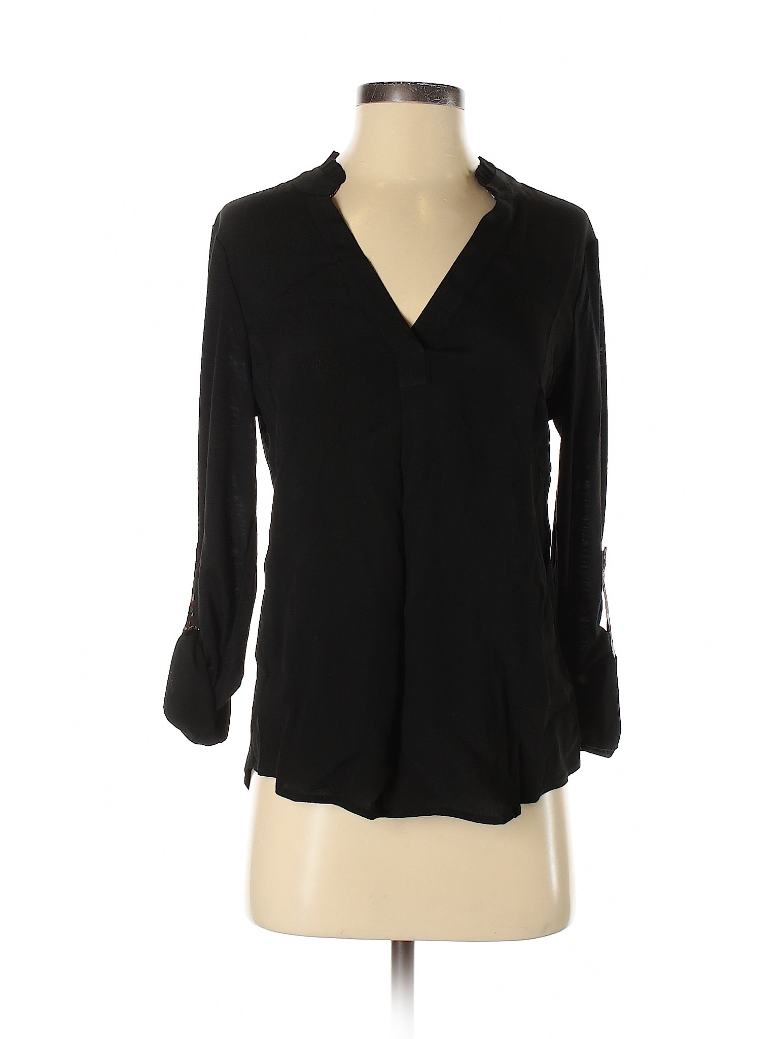 NWT Portrait Women Black Long Sleeve Blouse S | eBay