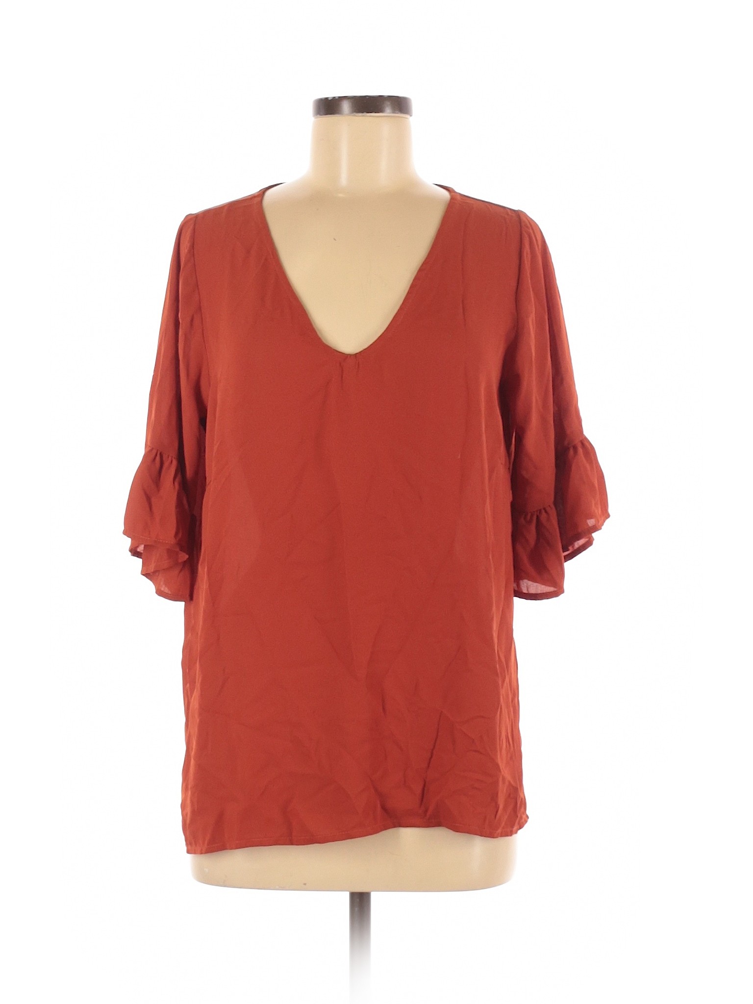 Papermoon Women Orange 3/4 Sleeve Blouse M | eBay
