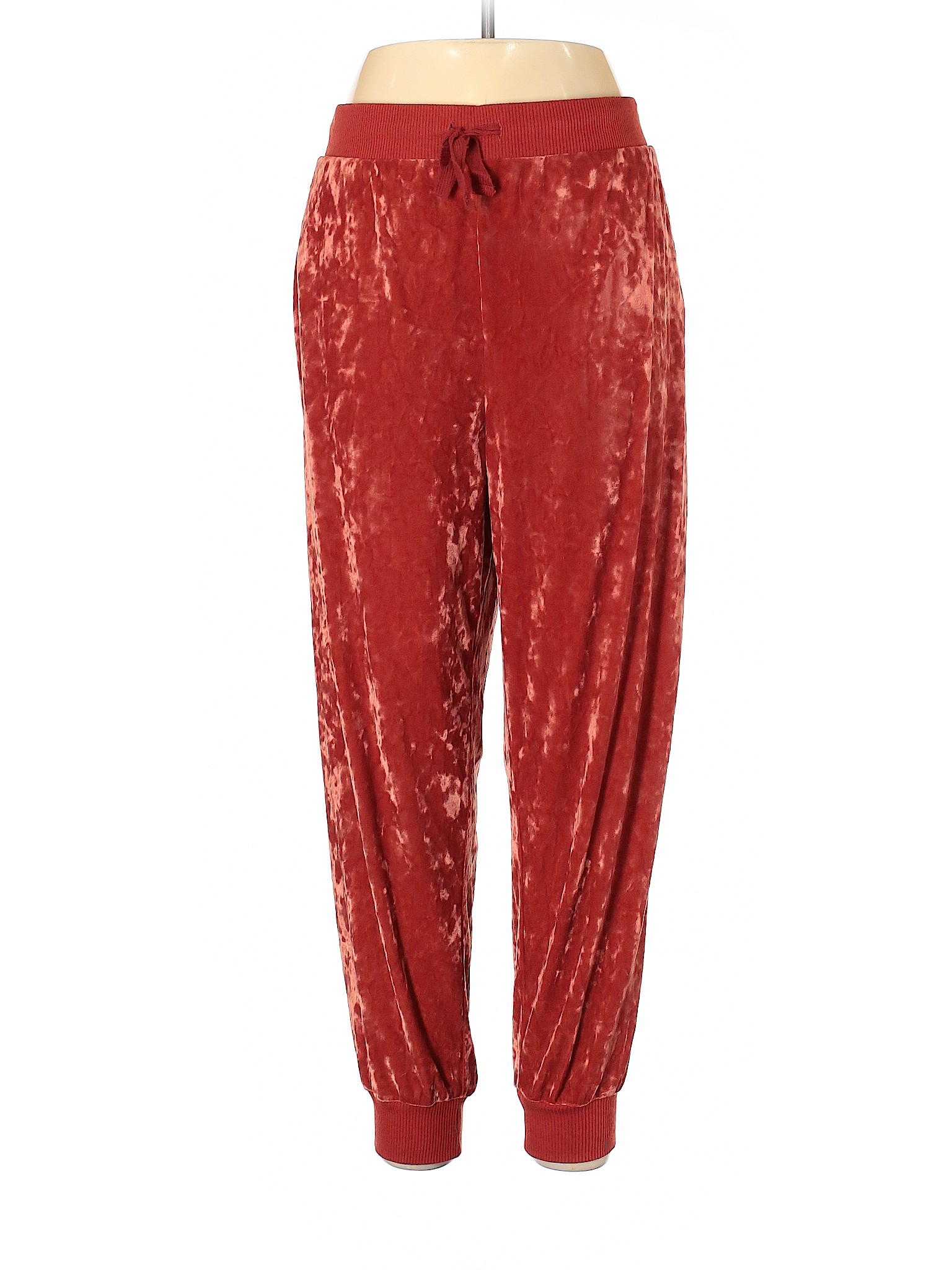 red velour pants