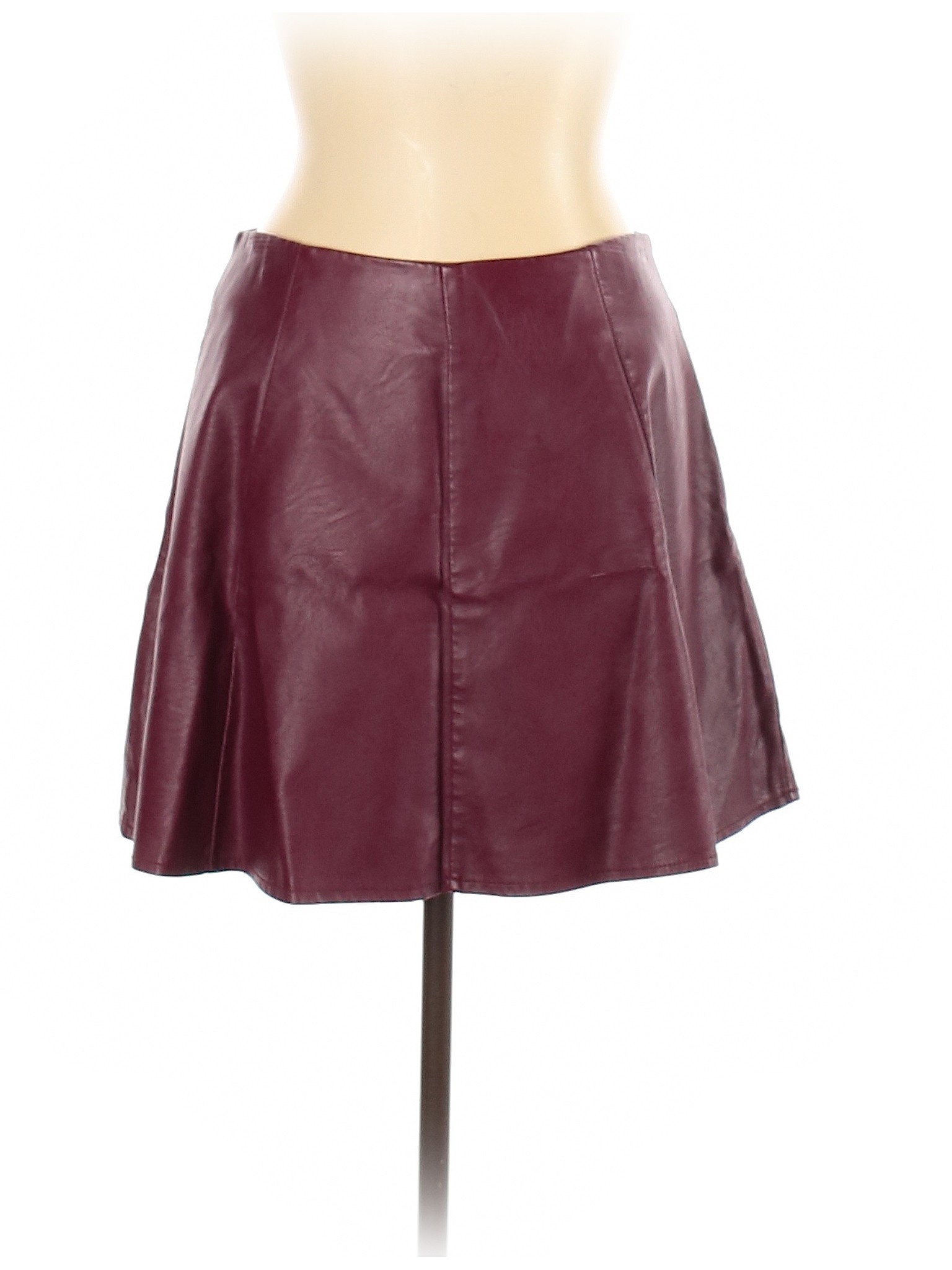 Forever 21 Women Purple Faux Leather Skirt L | eBay