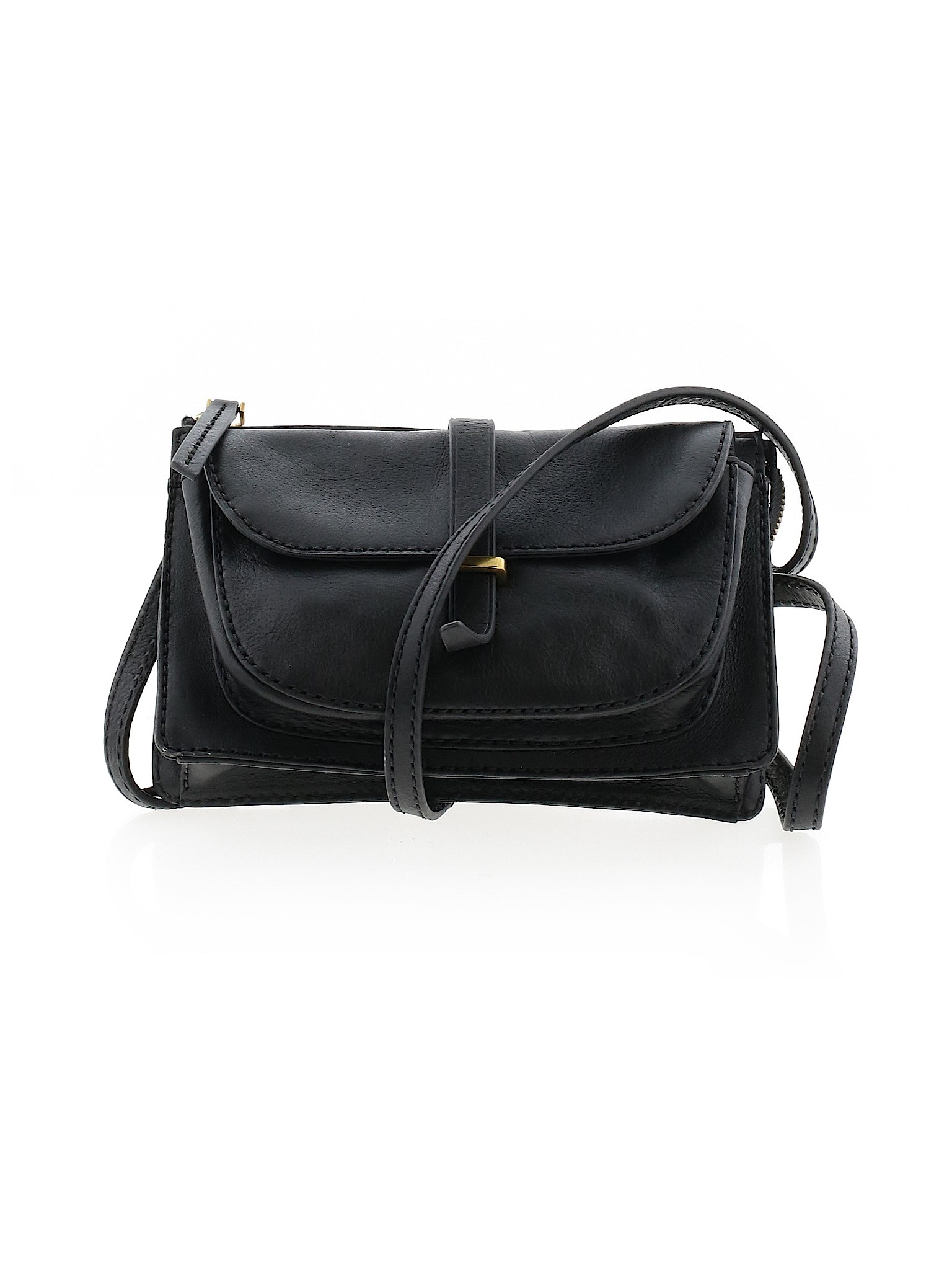 Fossil Women Black Leather Crossbody Bag One Size | eBay