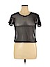 Unbranded 100% Polyester Black Short Sleeve Top Size XL - photo 1