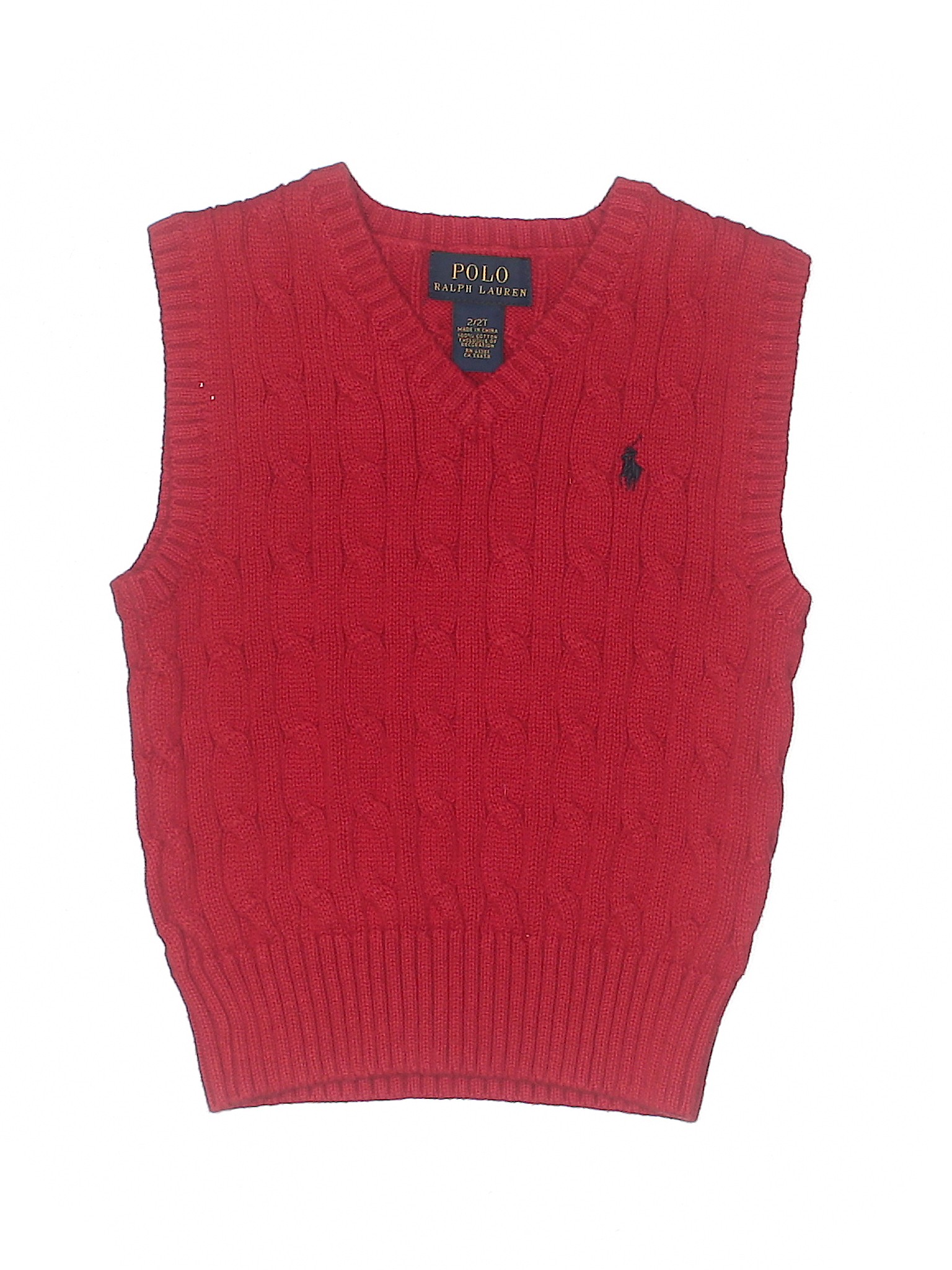 Polo by Ralph Lauren Boys Red Sweater Vest 2T | eBay