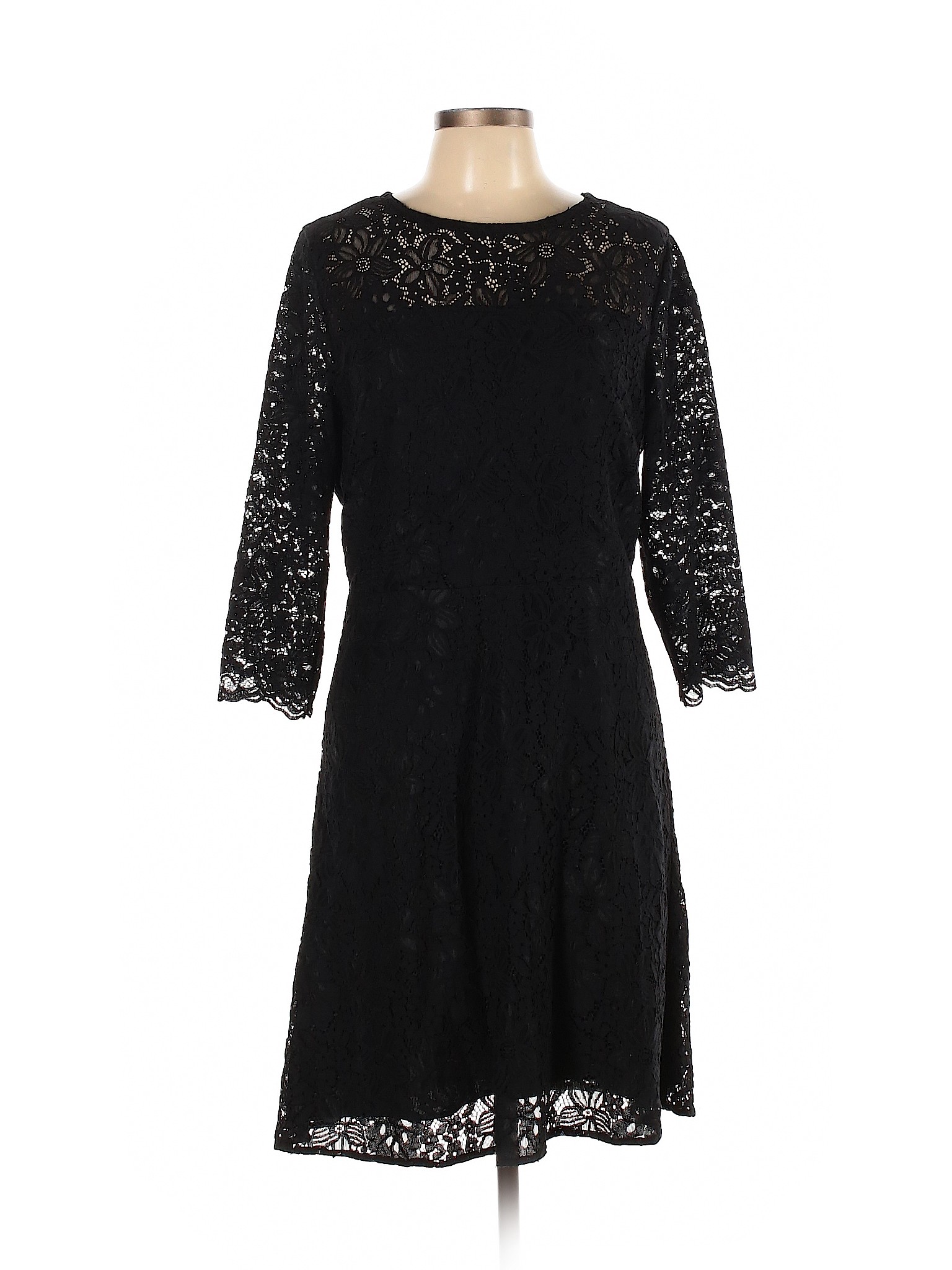 Ann Taylor LOFT Women Black Casual Dress 10 | eBay