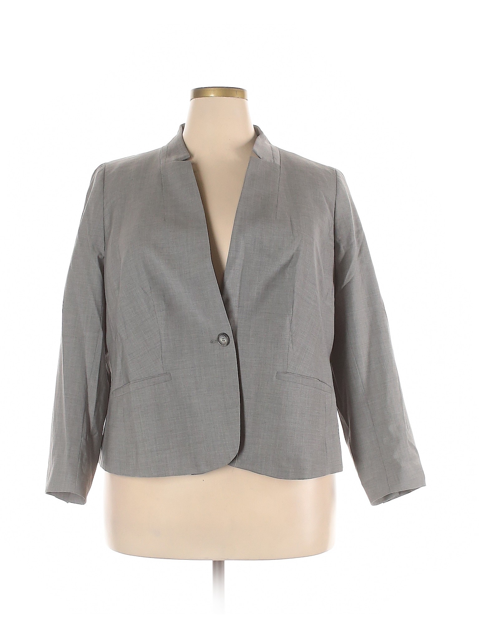 Talbots Women Gray Wool Blazer 18 Plus | eBay
