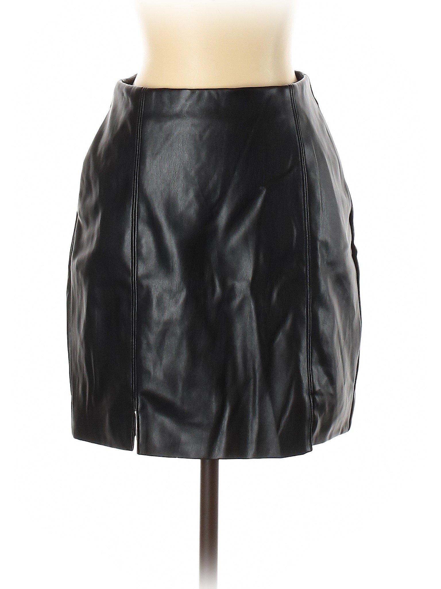 NWT Hollister Women Black Faux Leather Skirt S | eBay