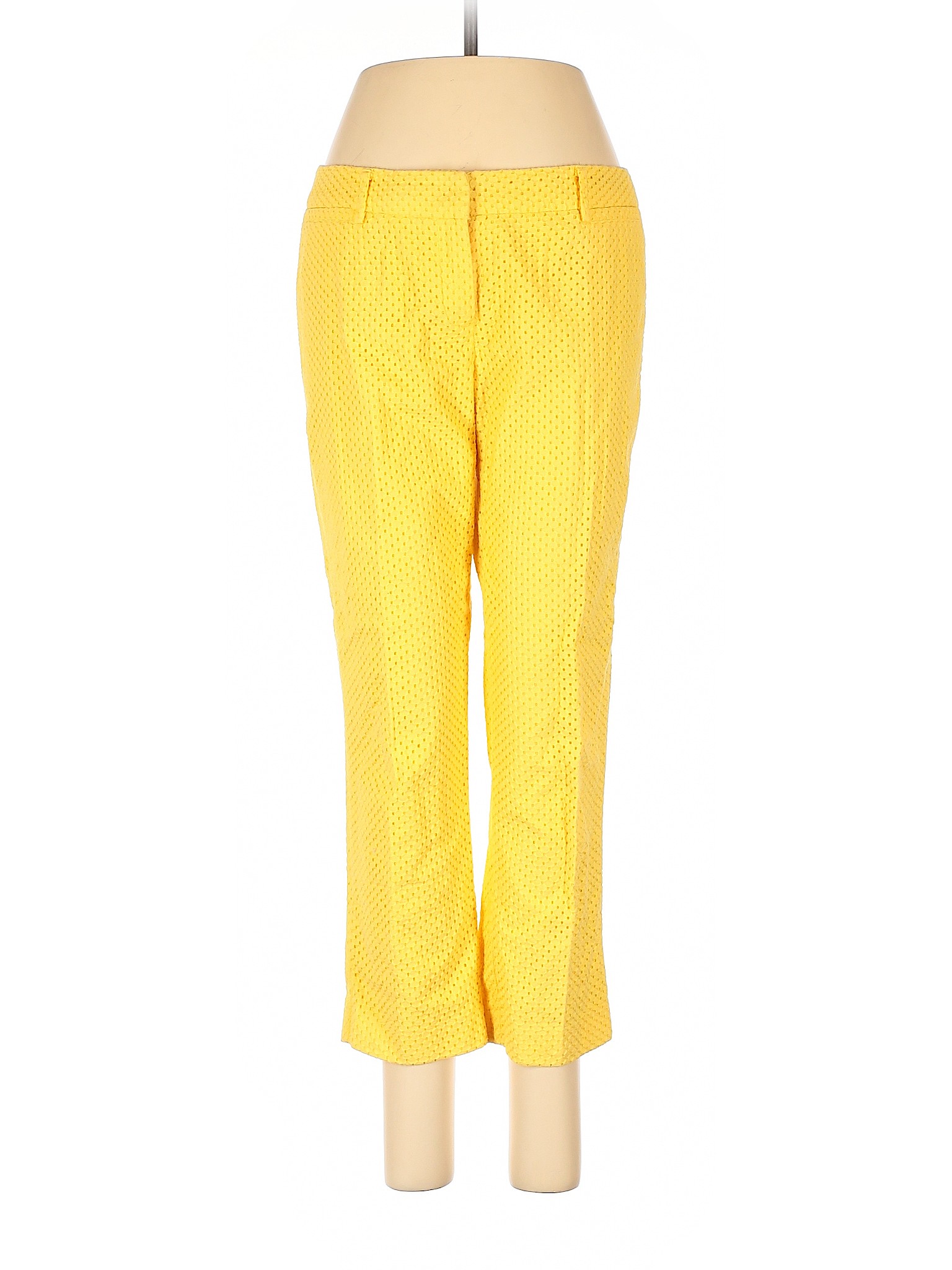 New York & Company Women Yellow Casual Pants 4 | eBay