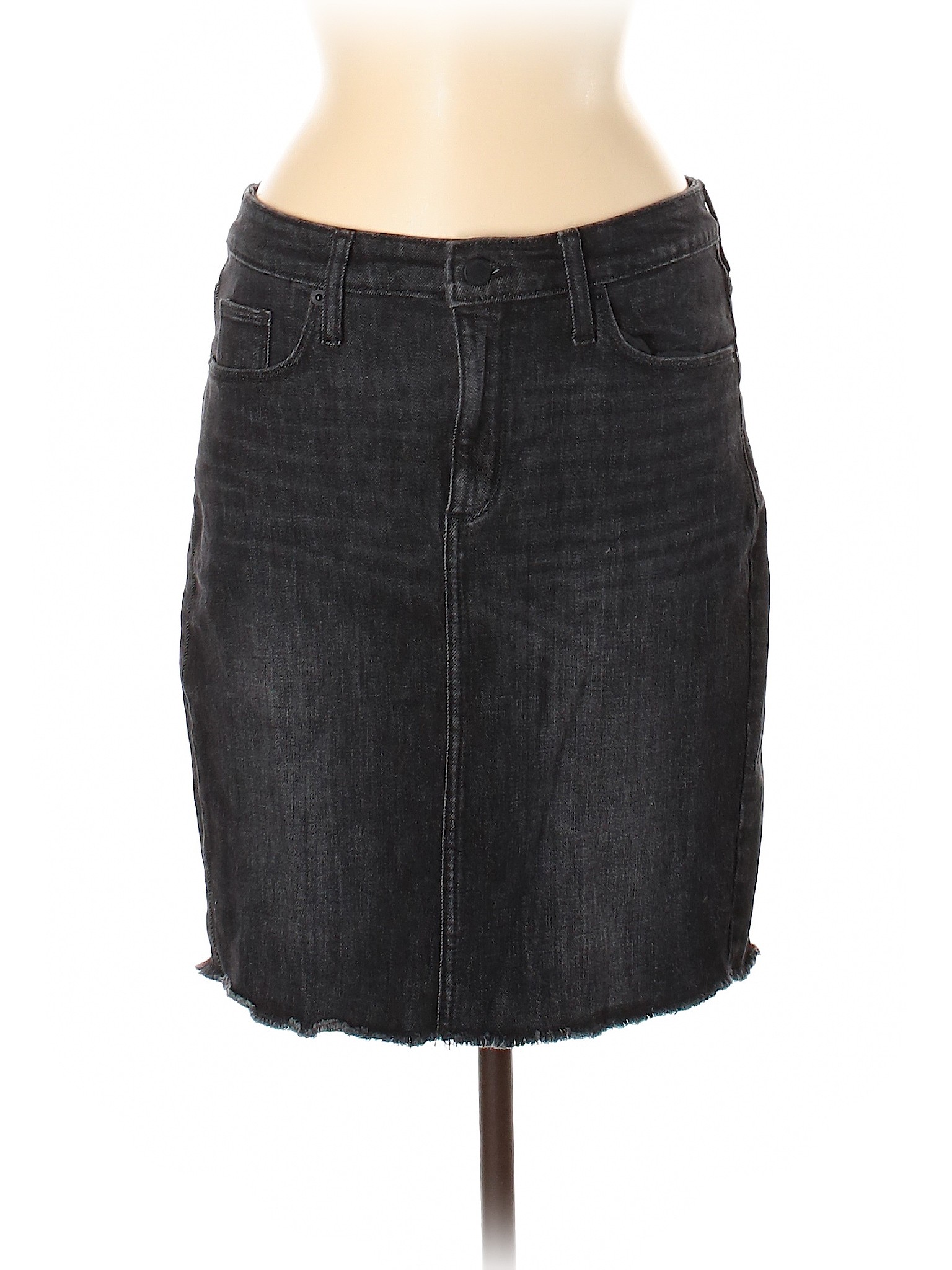 Universal Thread Women Black Denim Skirt 8 | eBay