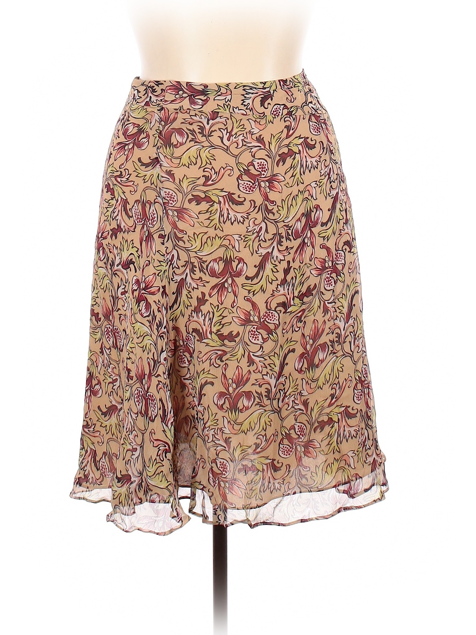 Nicole by Nicole Miller Women Brown Silk Skirt 10 | eBay