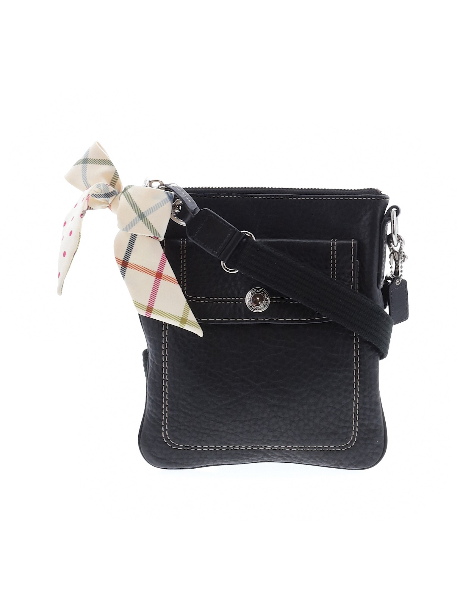 Coach Factory Black Leather Crossbody Bag One Size 67 off thredUP