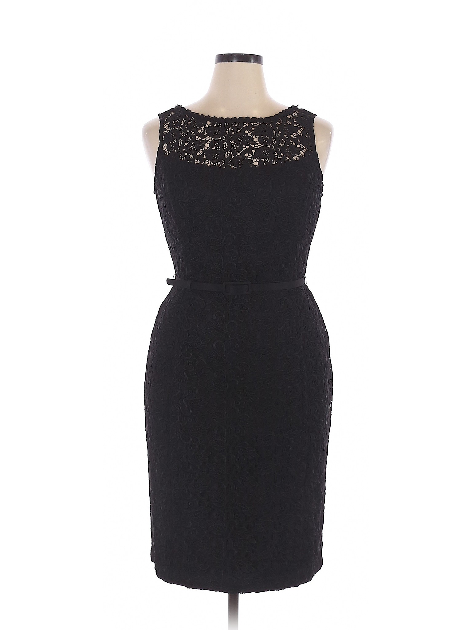 White House Black Market Solid Black Cocktail Dress Size 14 77 off