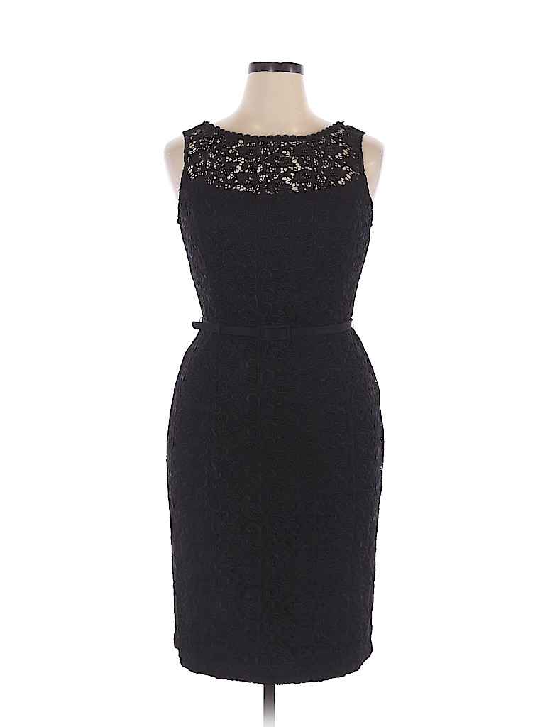 White House Black Market Solid Black Cocktail Dress Size 14 77 off