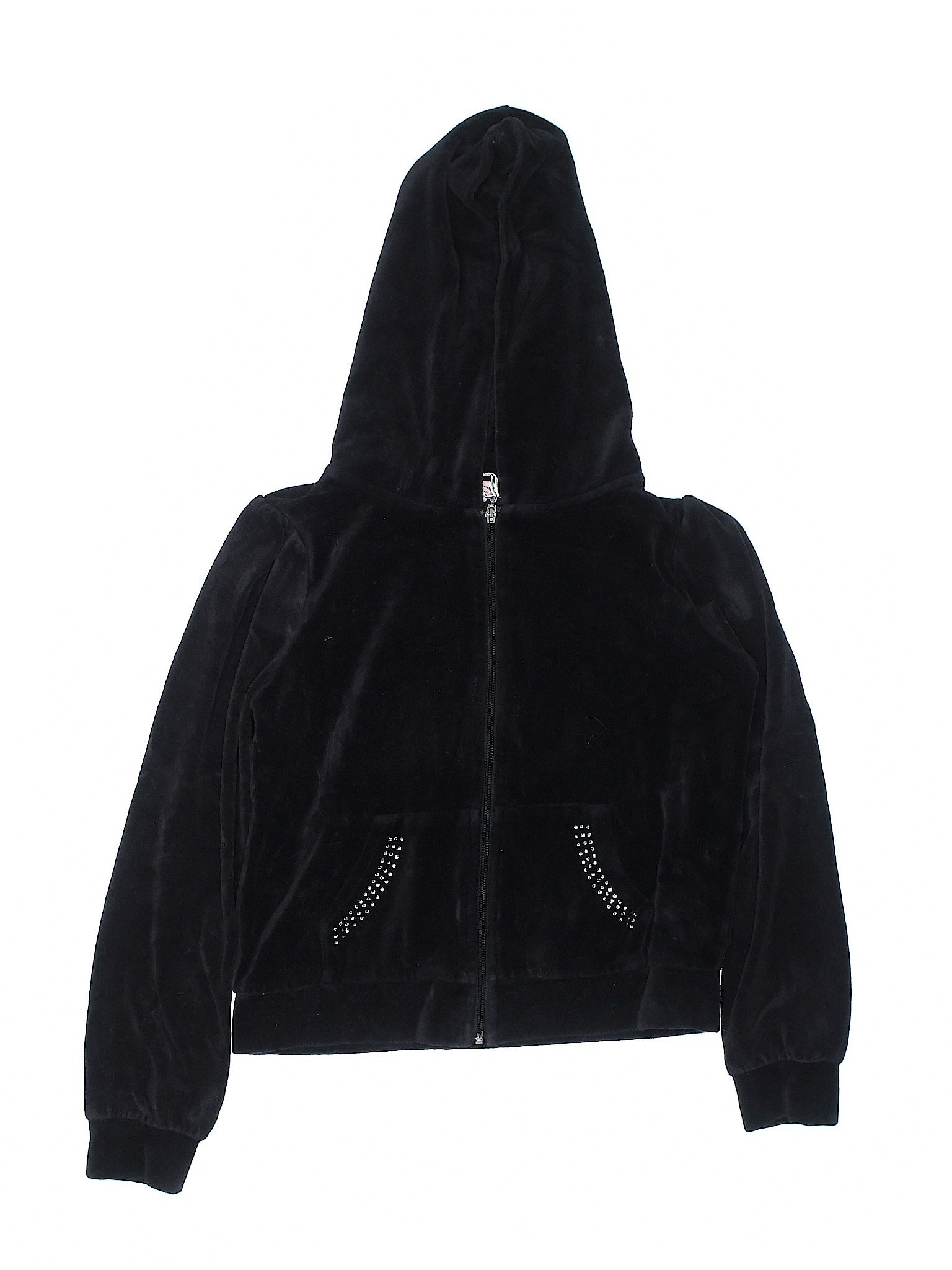 girls black zip up