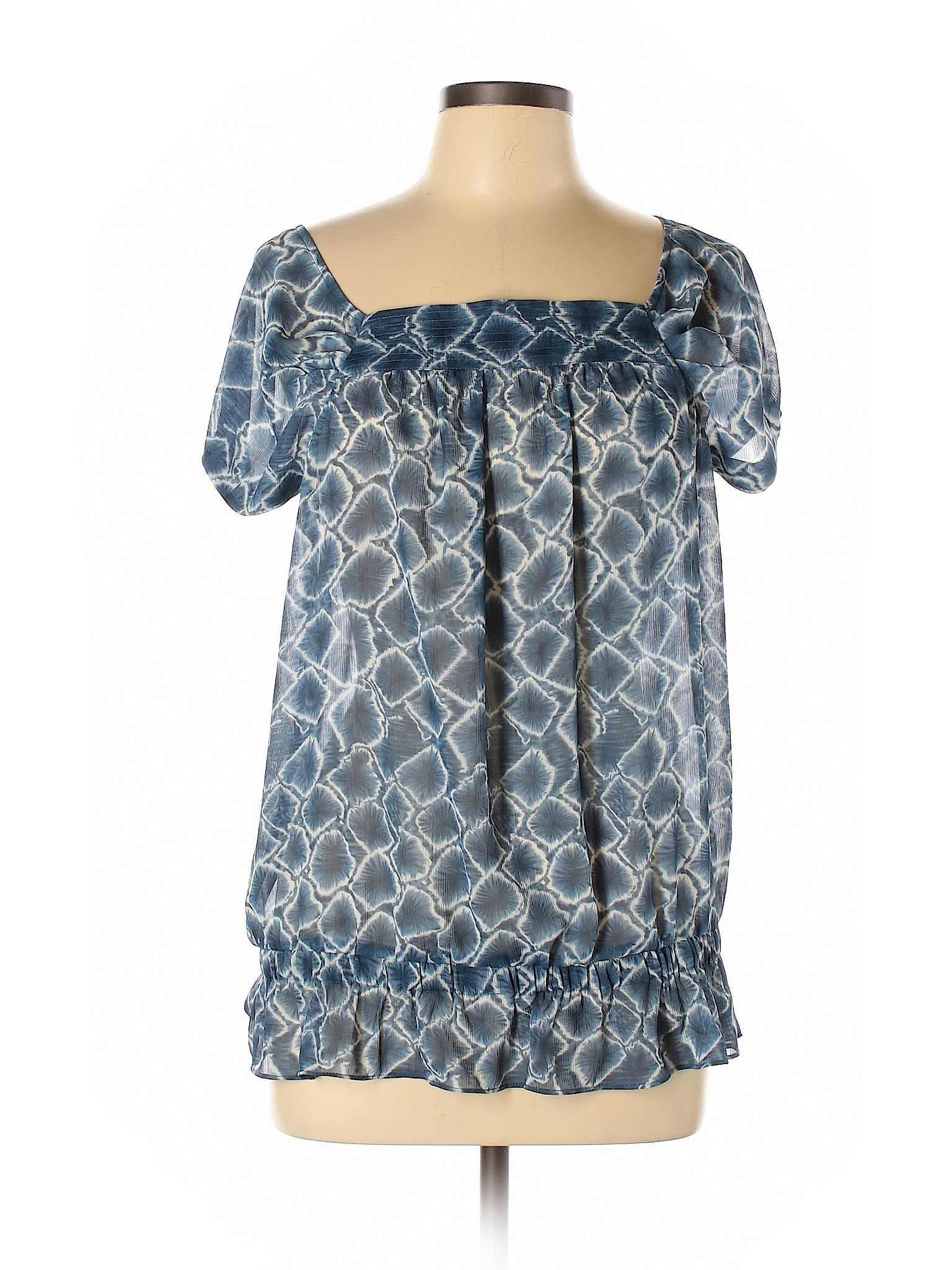 The Limited Women Blue Short Sleeve Blouse L | eBay