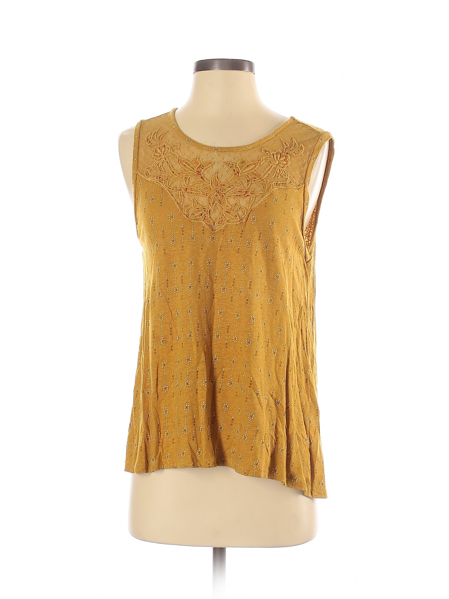 Lucky Brand Women Yellow Sleeveless Top S | eBay
