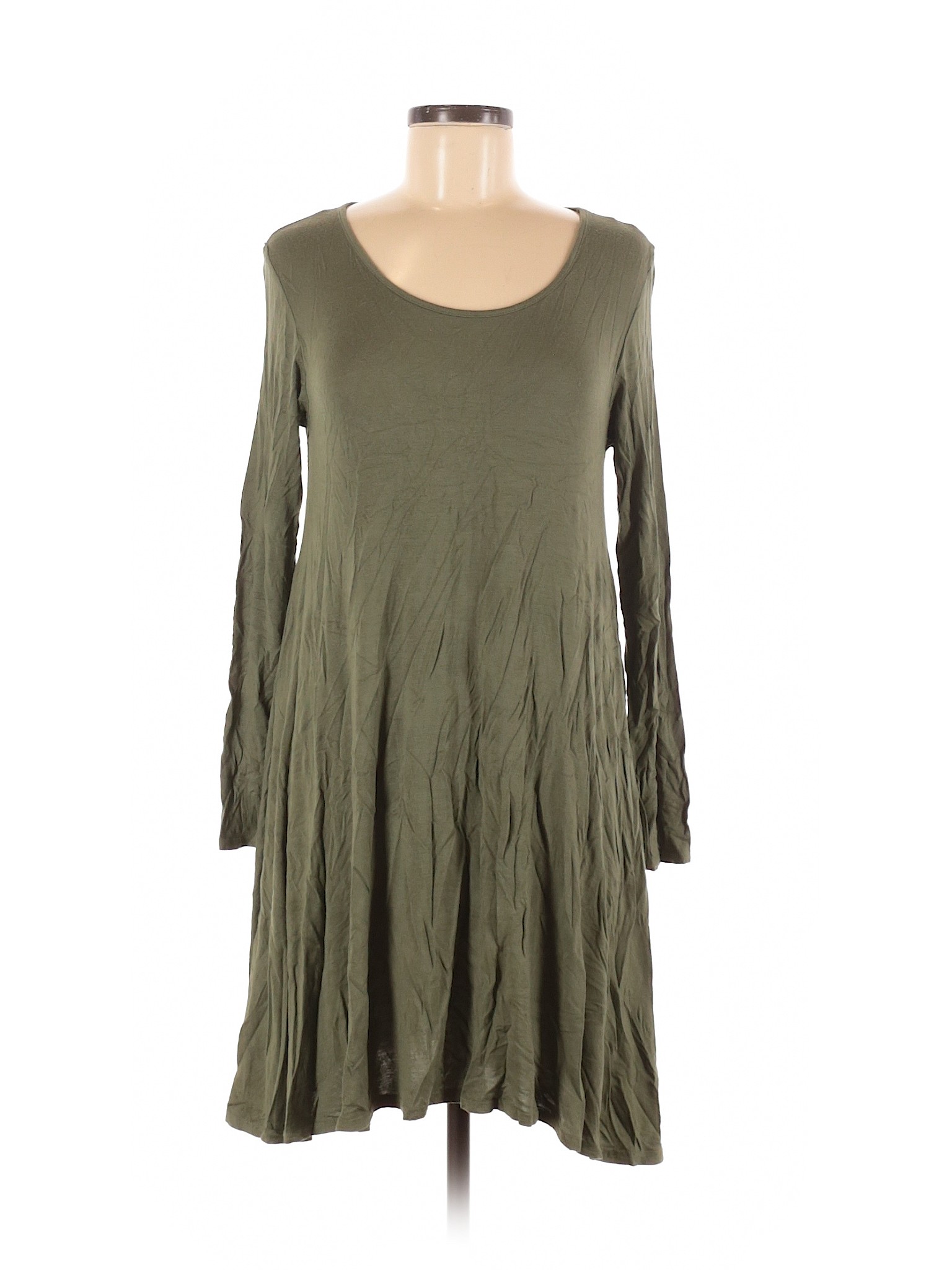 boohoo green shirt dress