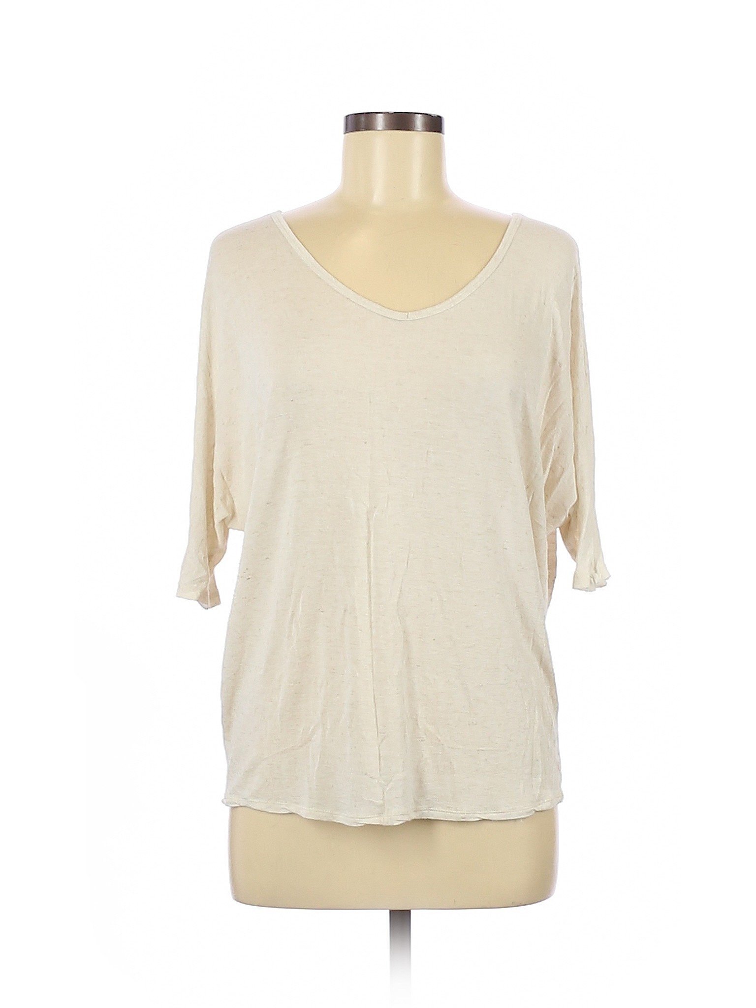 Rue21 Women Ivory 3/4 Sleeve T-Shirt M | eBay