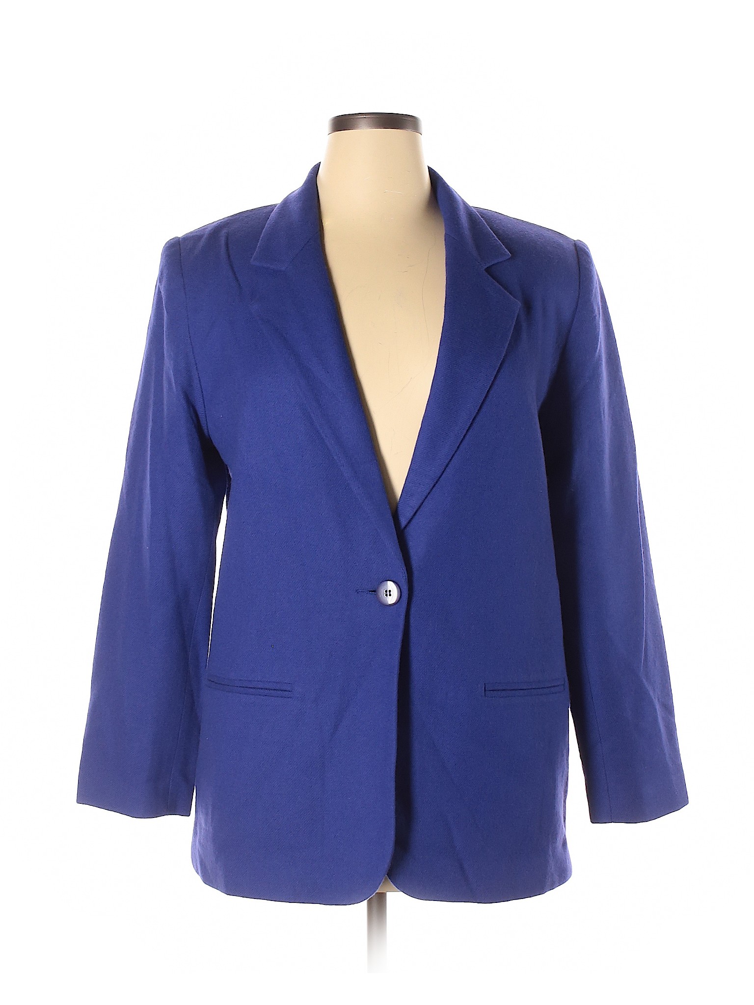 Sag Harbor Women Blue Wool Blazer 14 | eBay