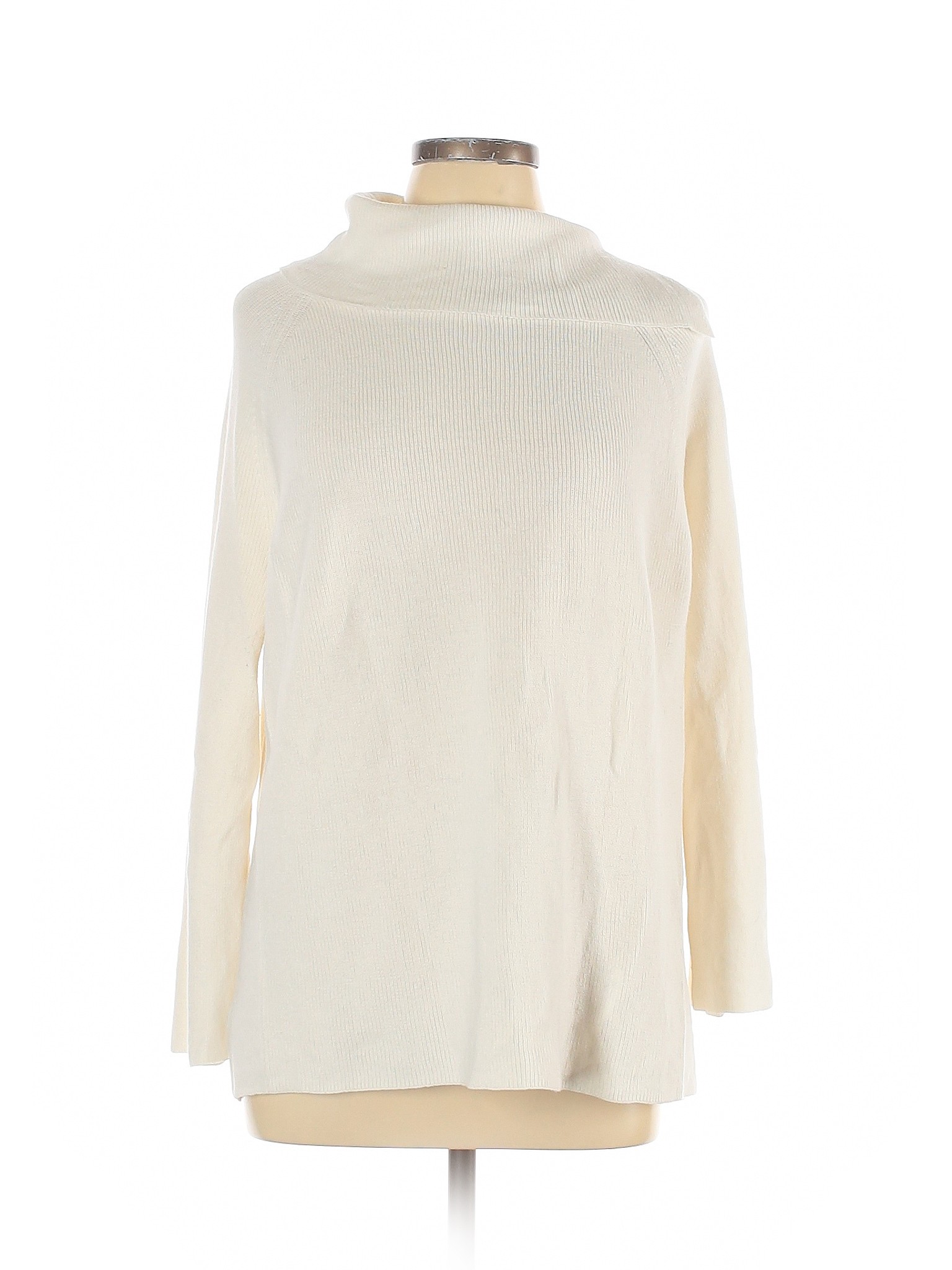 Ann Taylor Factory Women Ivory Pullover Sweater L | eBay