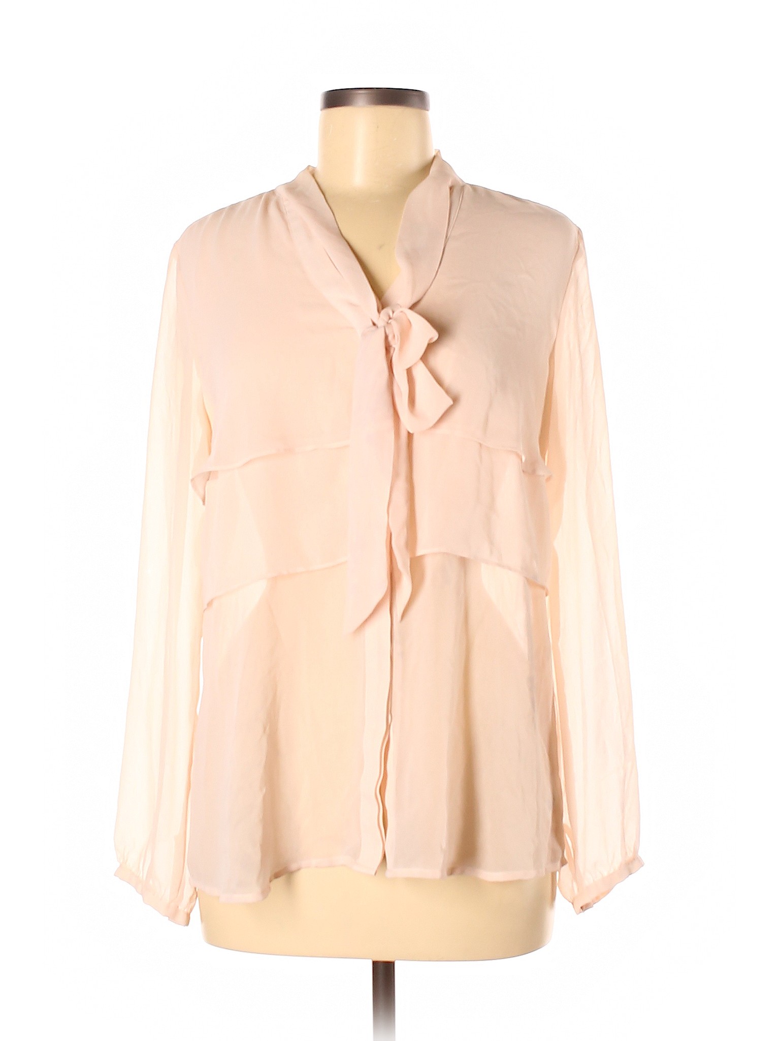 Express Women Brown Long Sleeve Blouse M | eBay