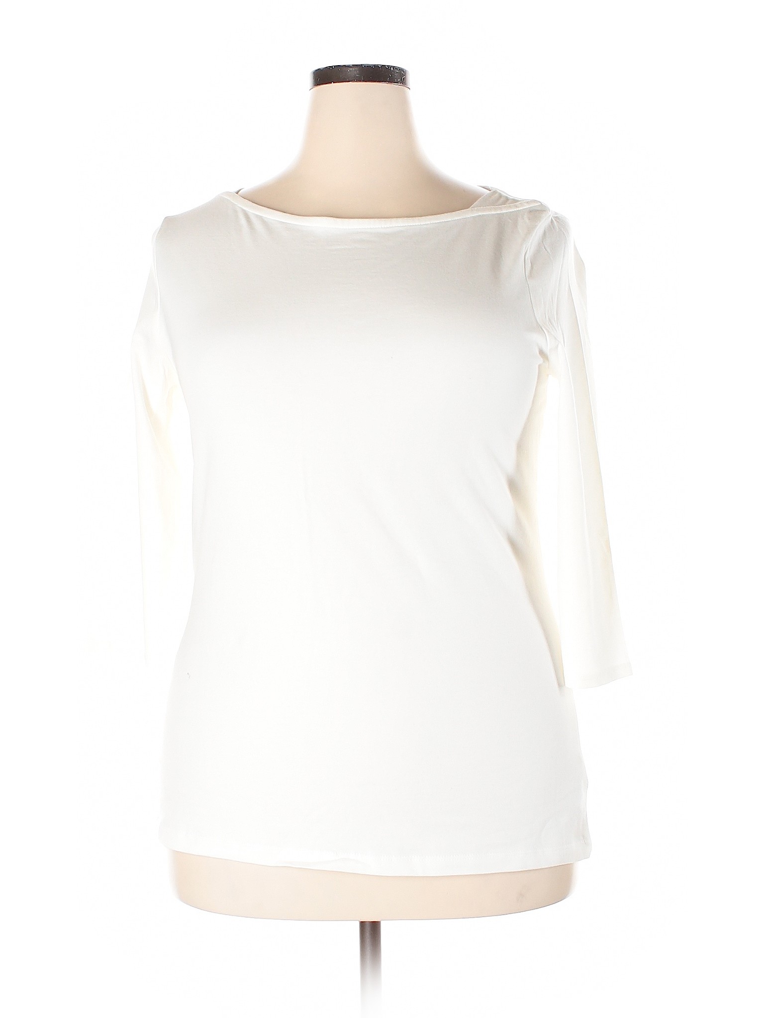 NWT Merona Women White 3/4 Sleeve T-Shirt XXL | eBay