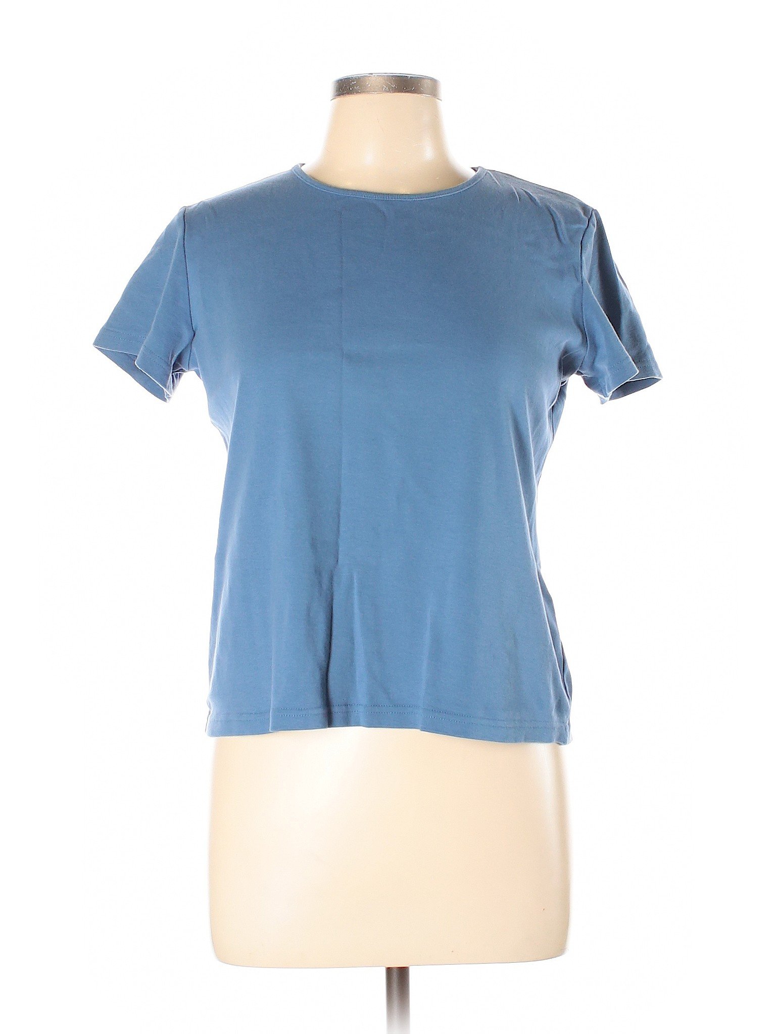 Casual Corner Women Blue Short Sleeve T-Shirt L Petites | eBay