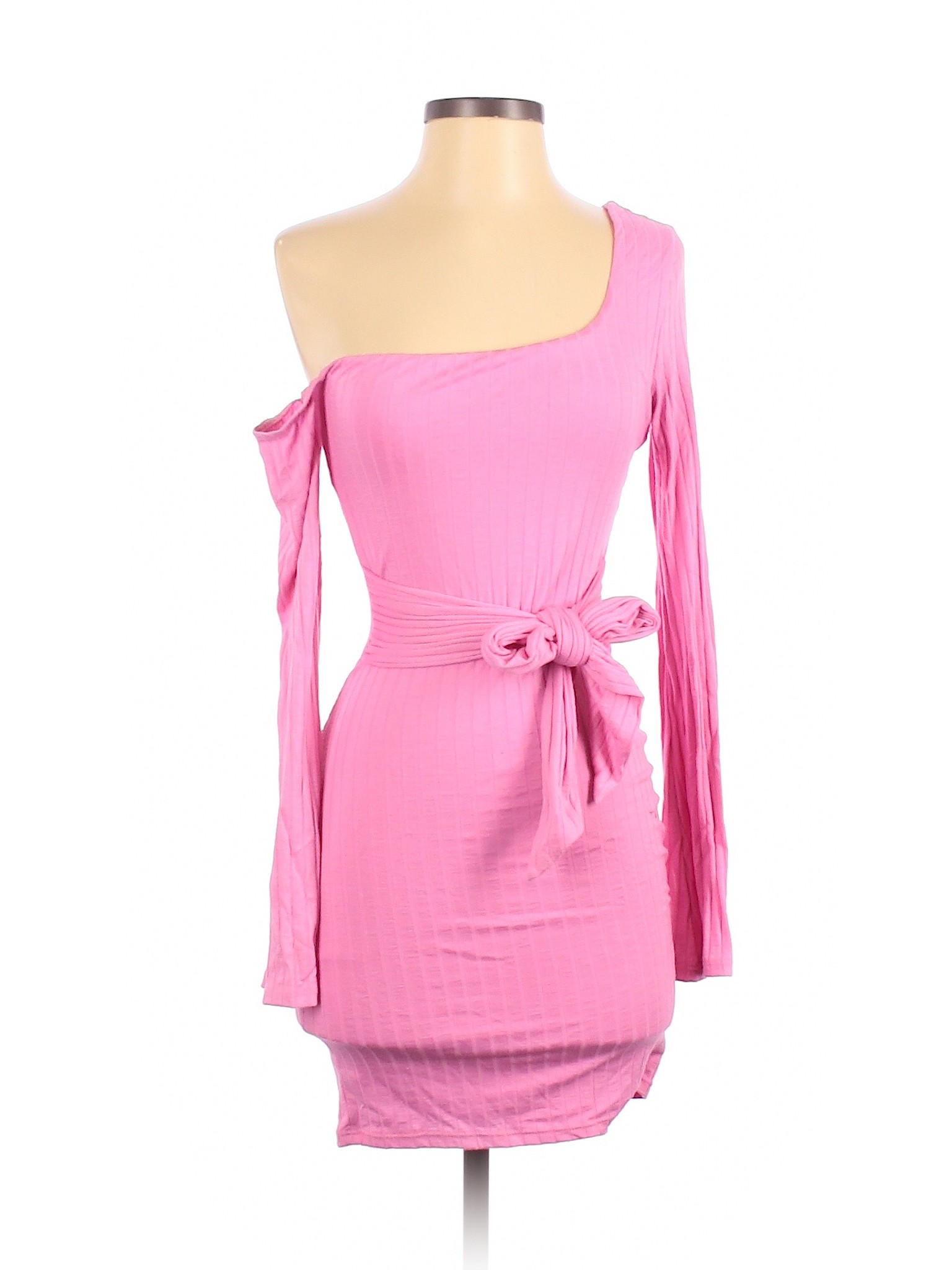 fashion nova pink long sleeve dress