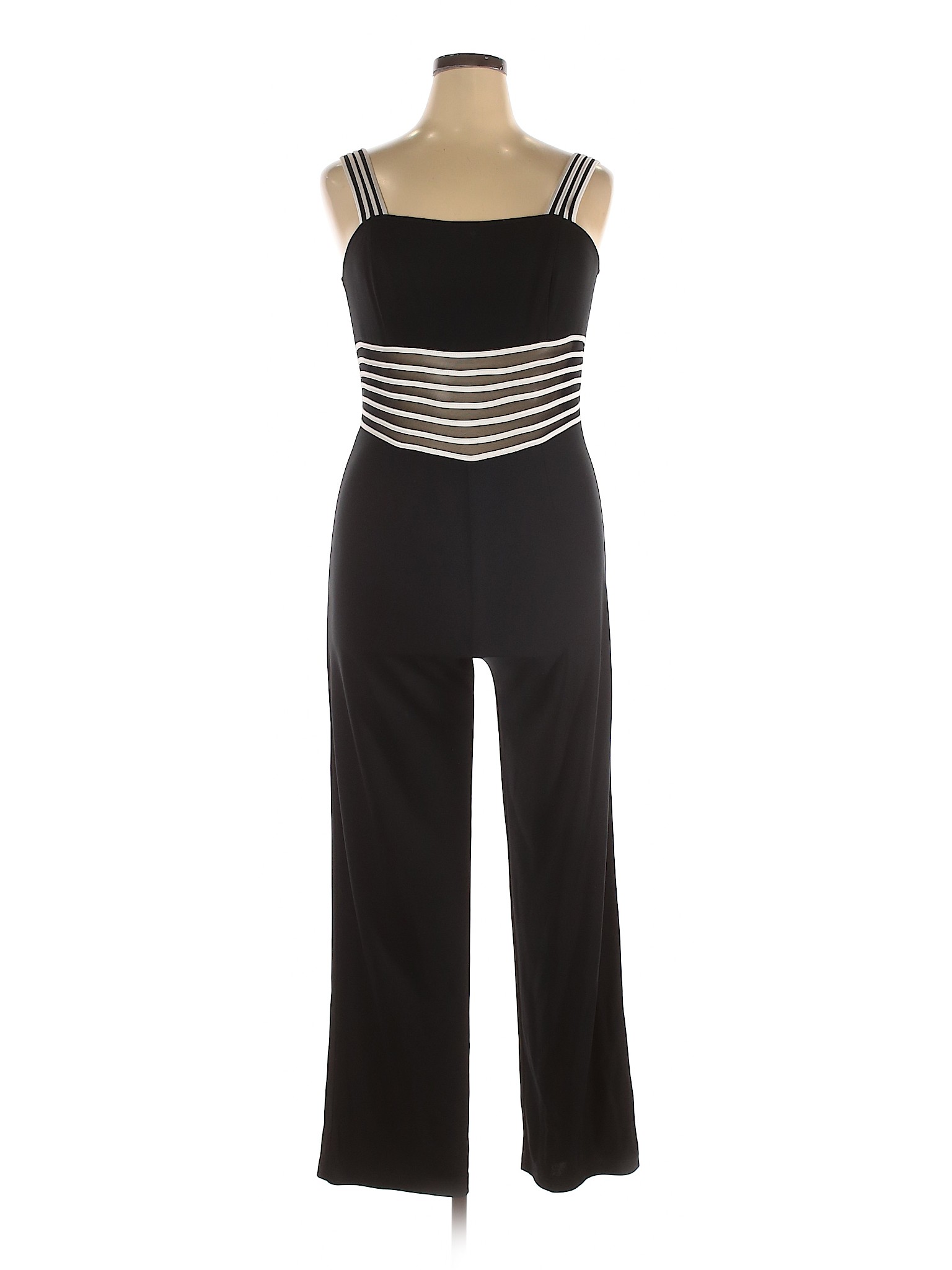 Joseph Ribkoff Stripes Black Jumpsuit Size 16 (UK) - 82% off | thredUP