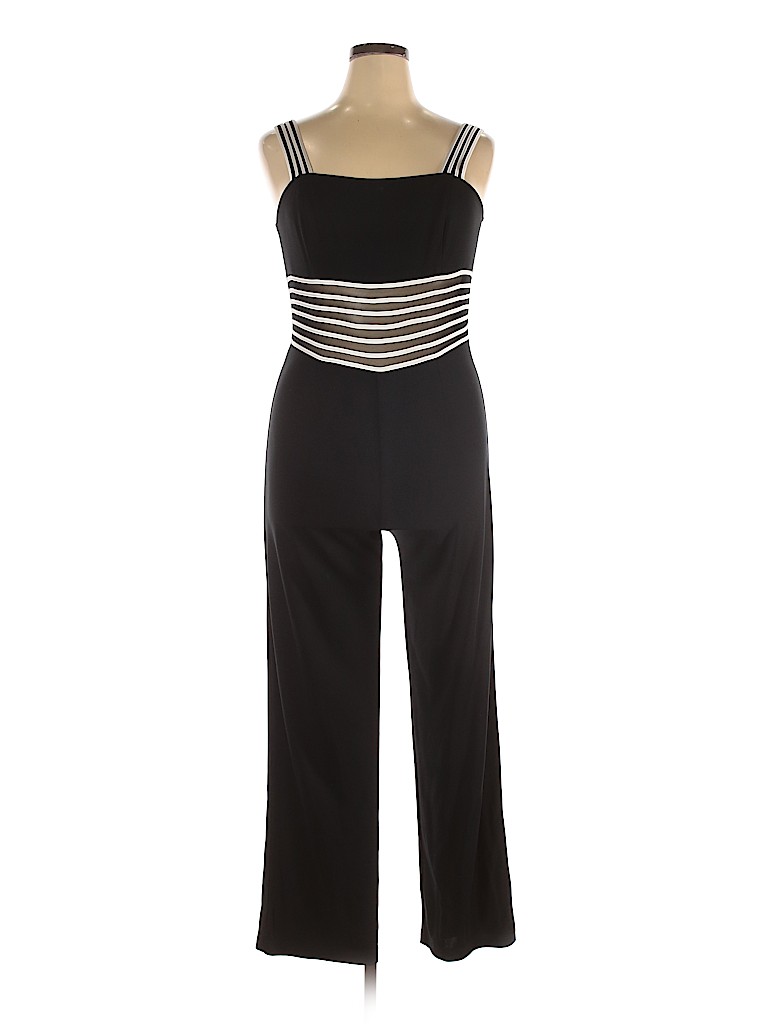 Joseph Ribkoff Stripes Black Jumpsuit Size 16 (UK) 82 off thredUP