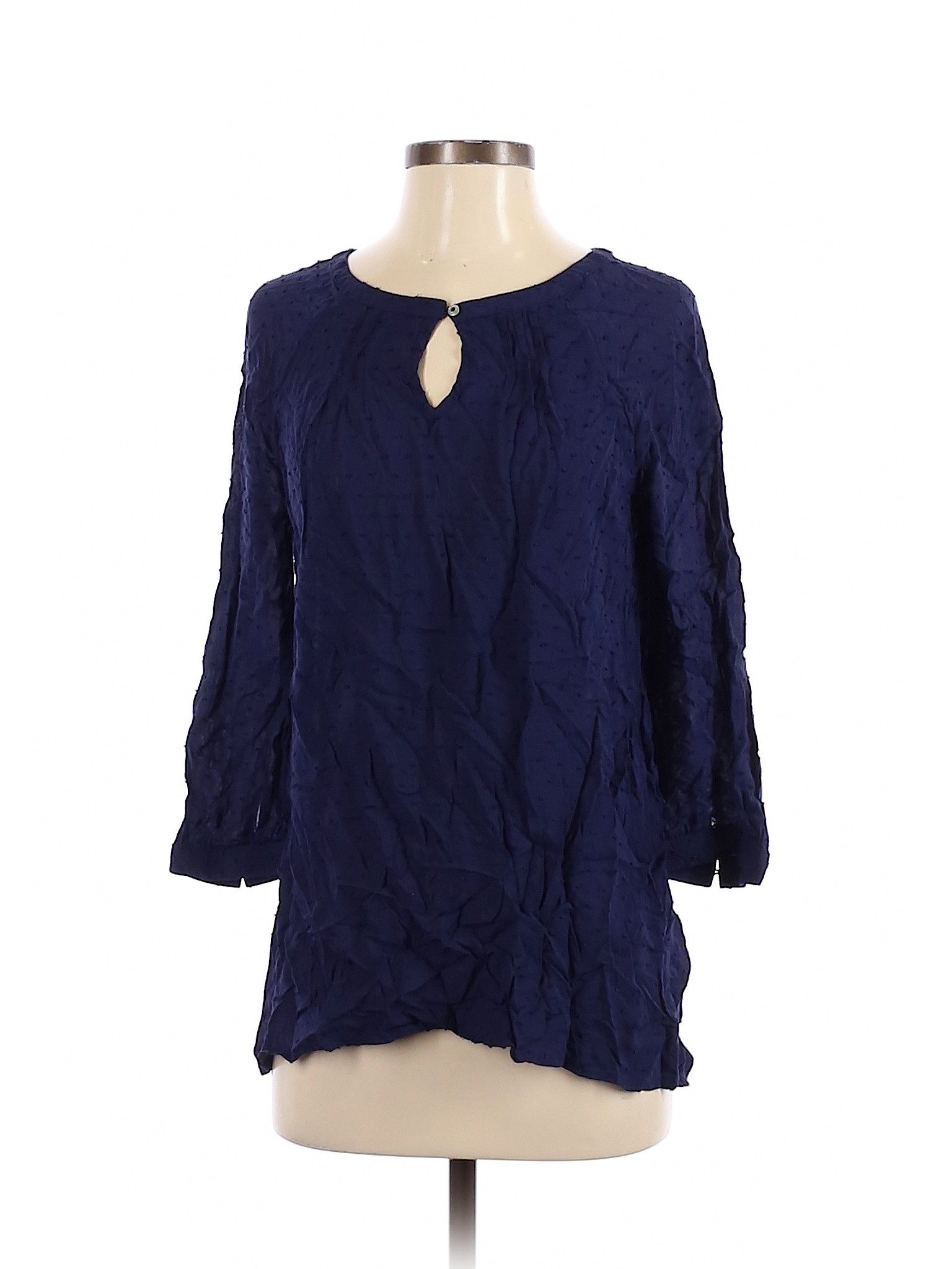 Great Northwest Indigo Women Blue 3/4 Sleeve Blouse S | eBay