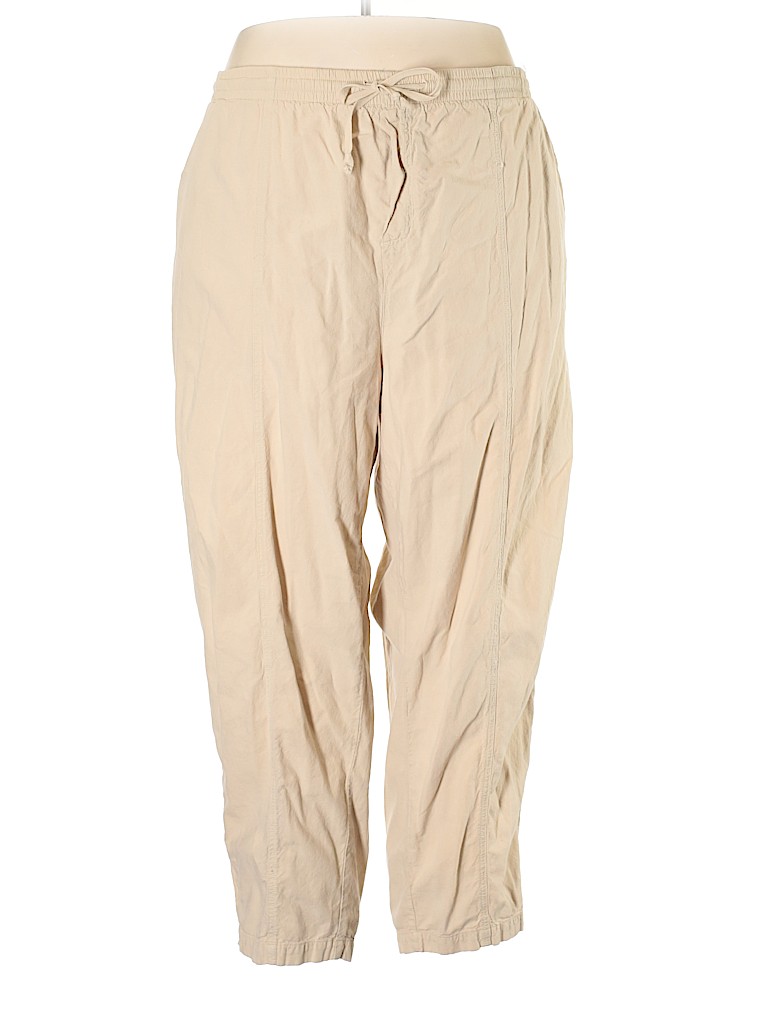 Bobbie Brooks 100% Cotton Tan Casual Pants Size 26 - 28 (Plus) - 50% ...