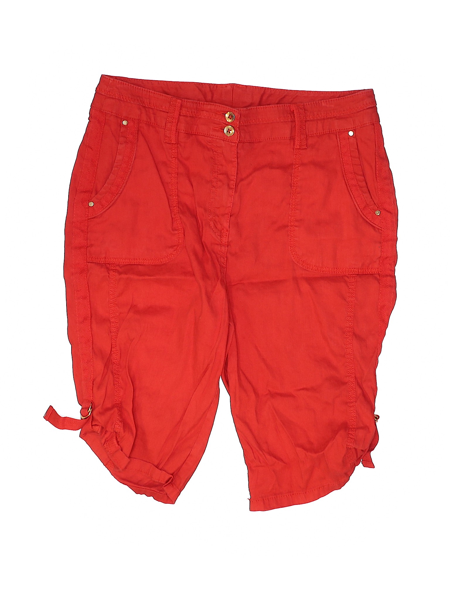 red khaki shorts