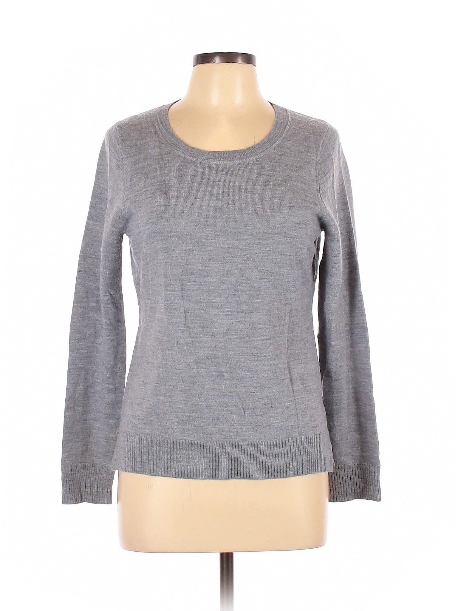 Ellen Tracy Women Gray Wool Pullover Sweater L | eBay