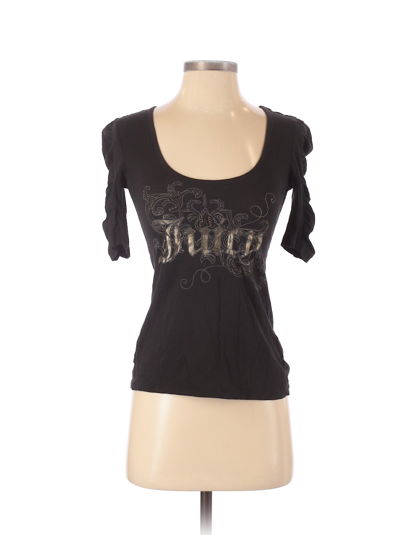 Juicy Couture Women Black 3/4 Sleeve Top P | eBay